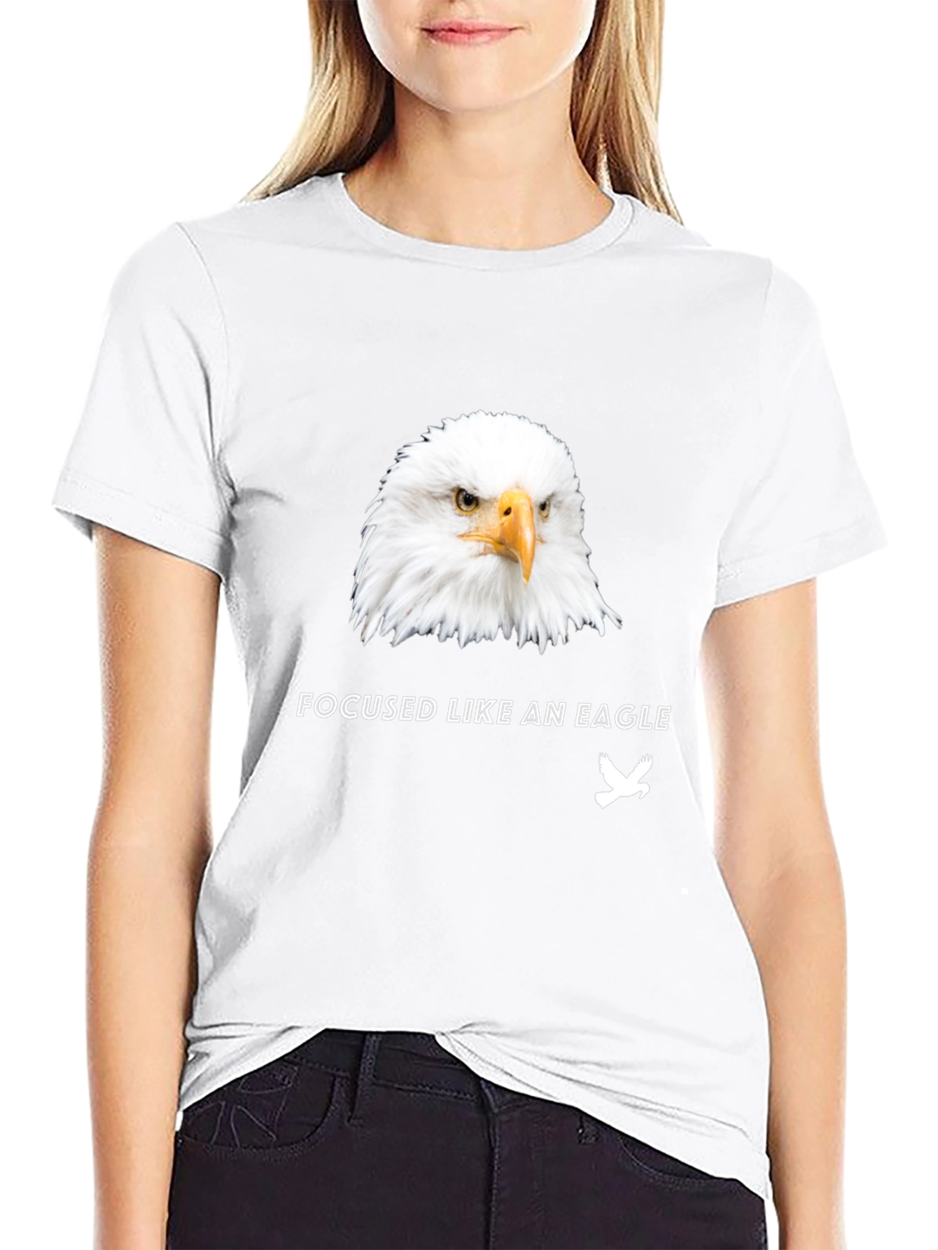 Focused Like an Eagle Black Graphic Tee