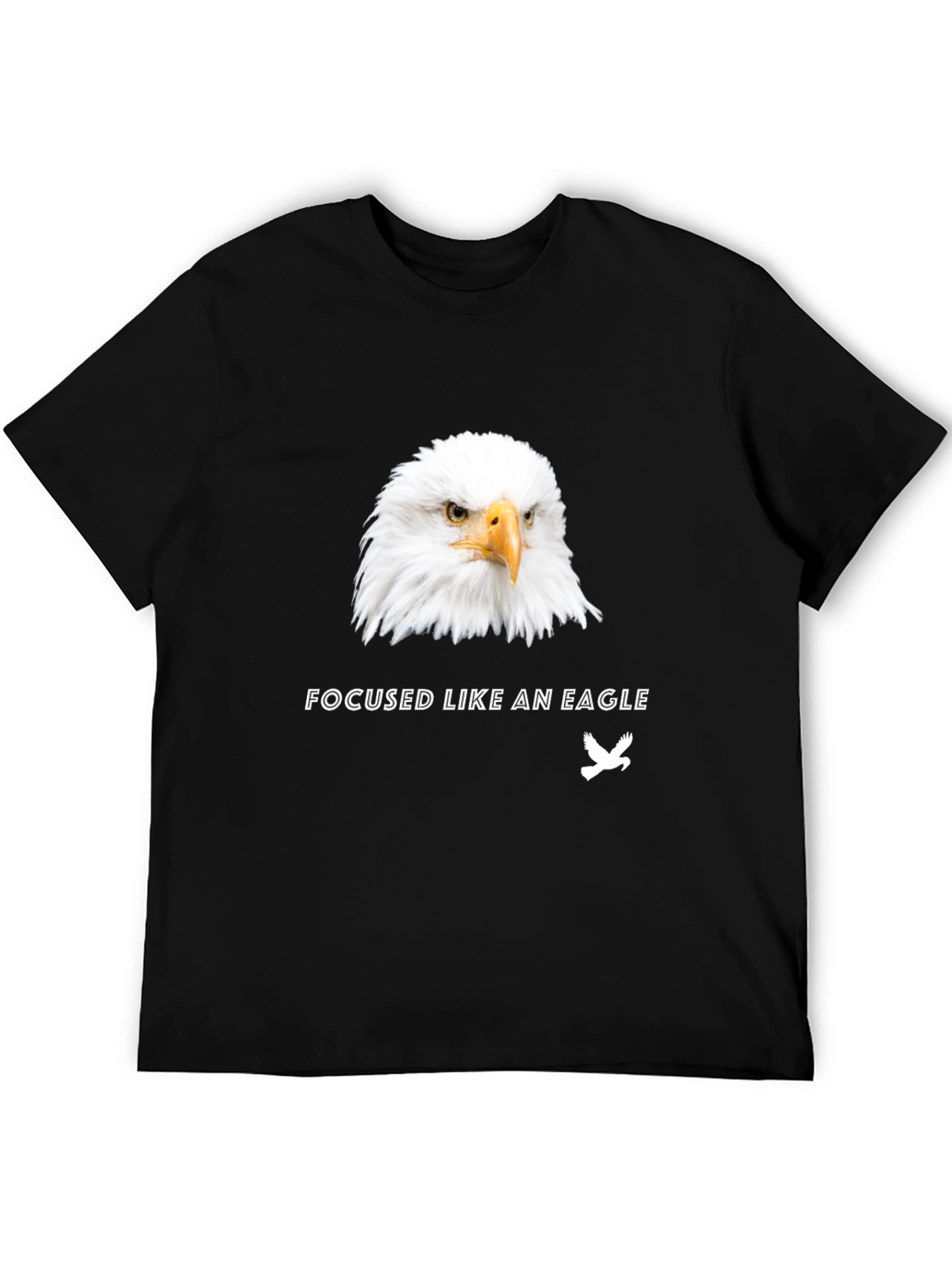 Focused Like an Eagle Black Graphic Tee