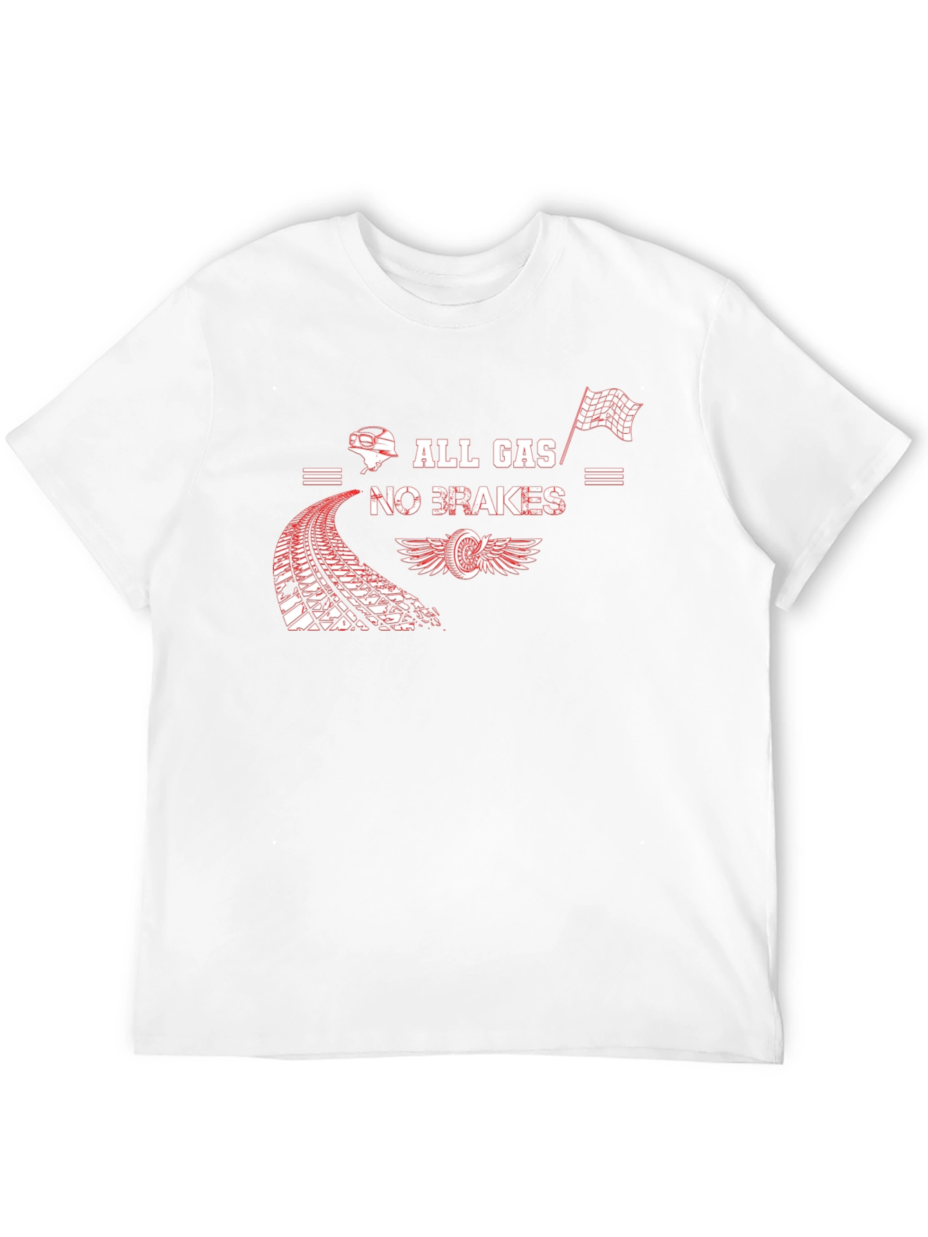 All Gas No Brakes Black Graphic Tee