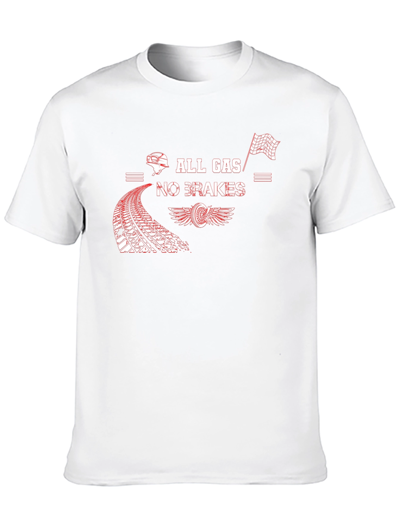 All Gas No Brakes Black Graphic Tee