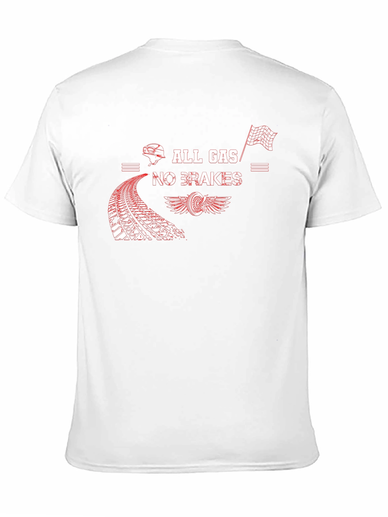 All Gas No Brakes Black Graphic Tee