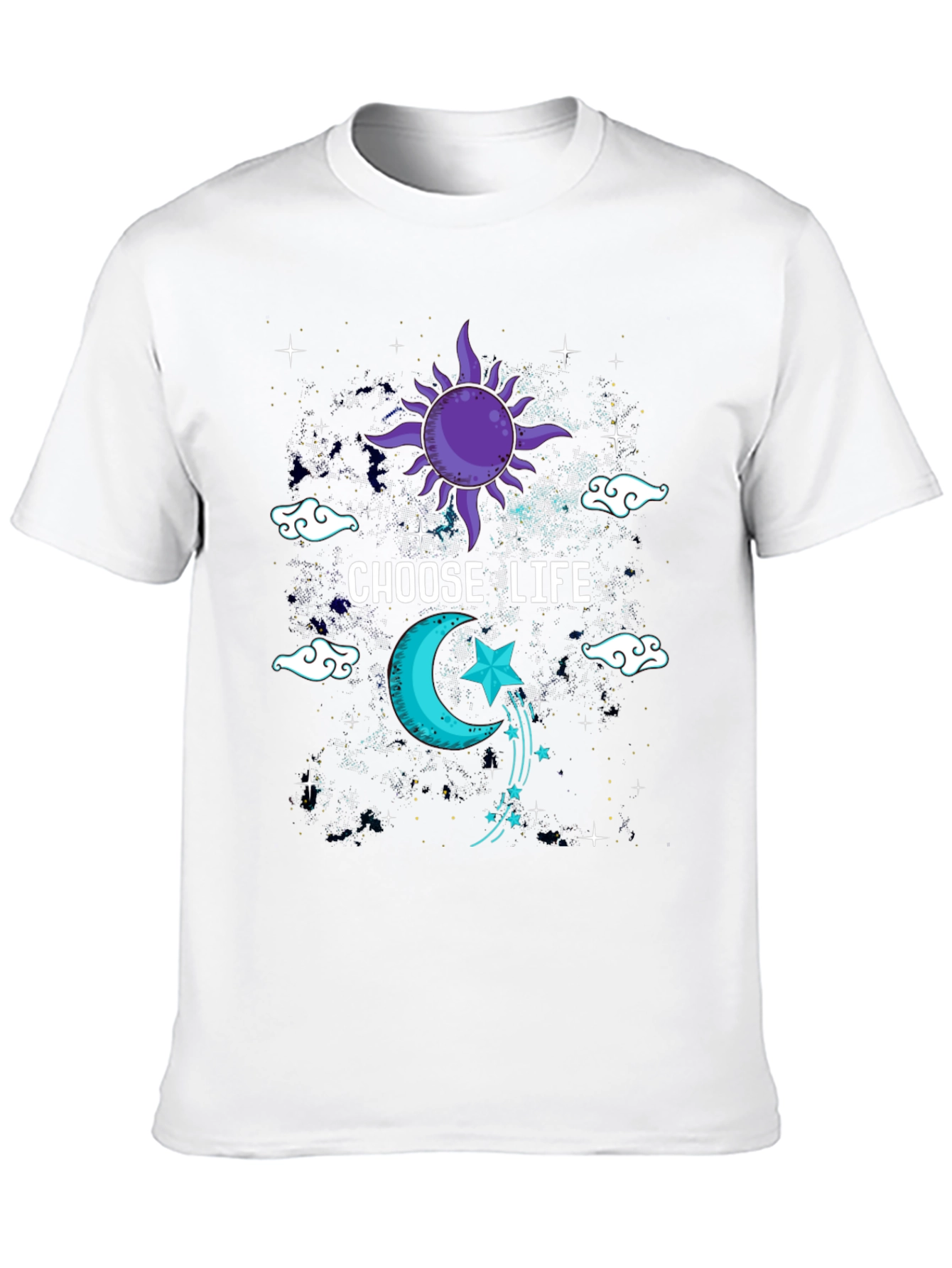 Choose Life Graphic T-Shirt - Celestial Design