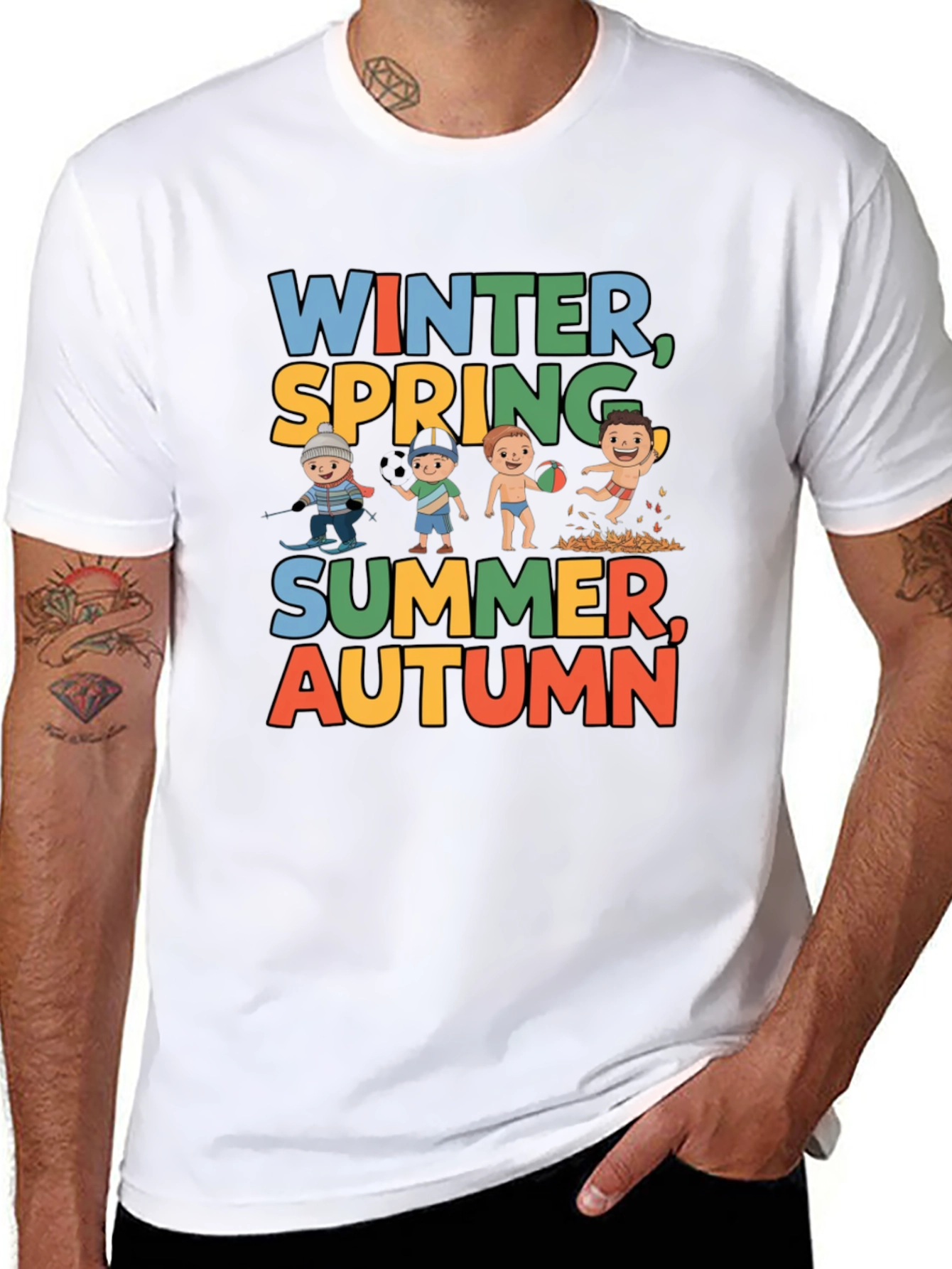 Seasons Graphic Tee - Winter Spring Summer Autumn