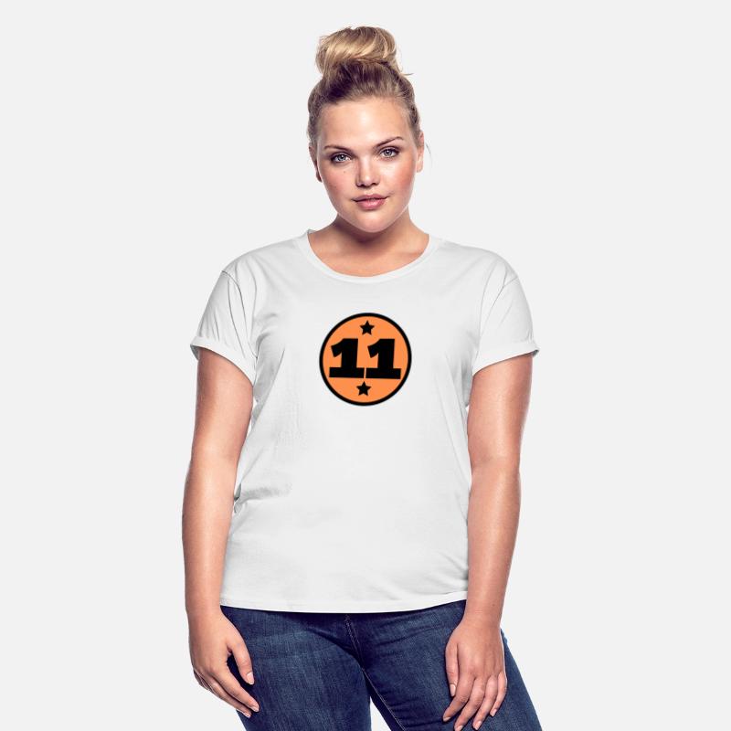 11 Circle Orange Black Birthday Age