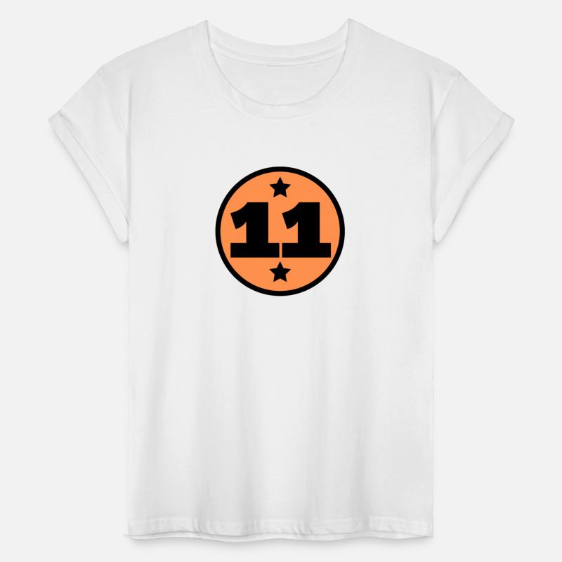 11 Circle Orange Black Birthday Age
