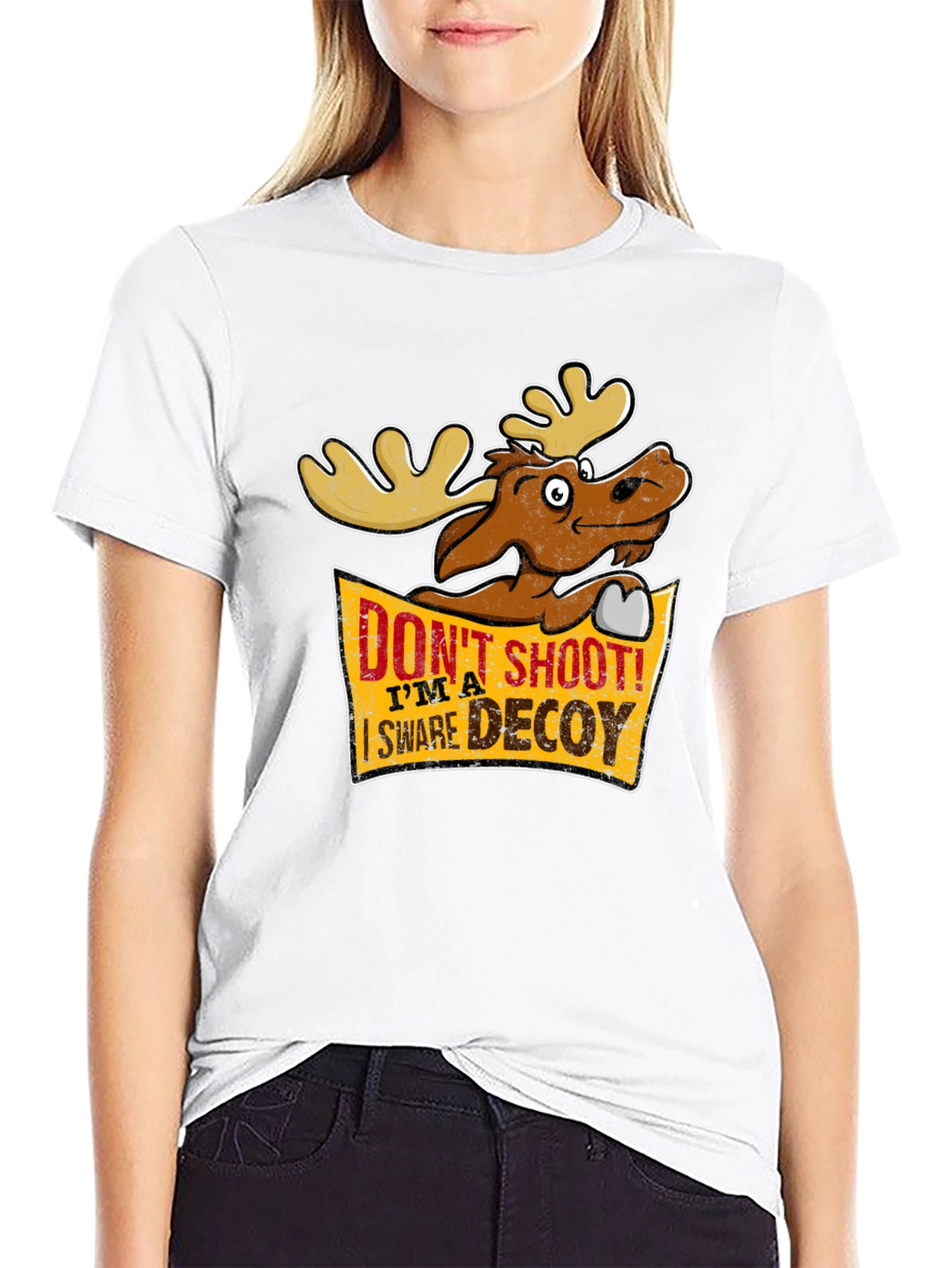 Dont Shoot! Im a Swear Decoy - Moose T-Shirt