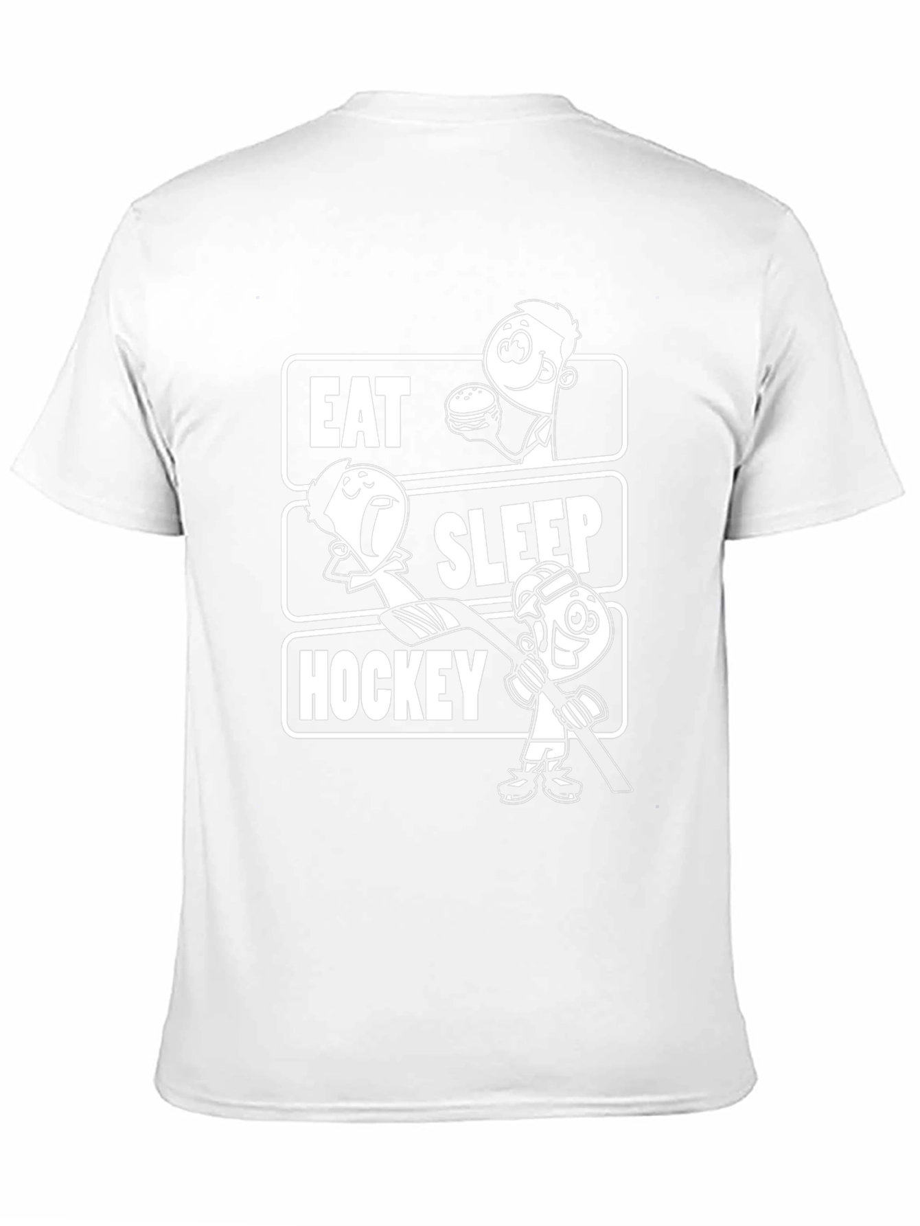 Eat Sleep Hockey Black Graphic T-Shirt