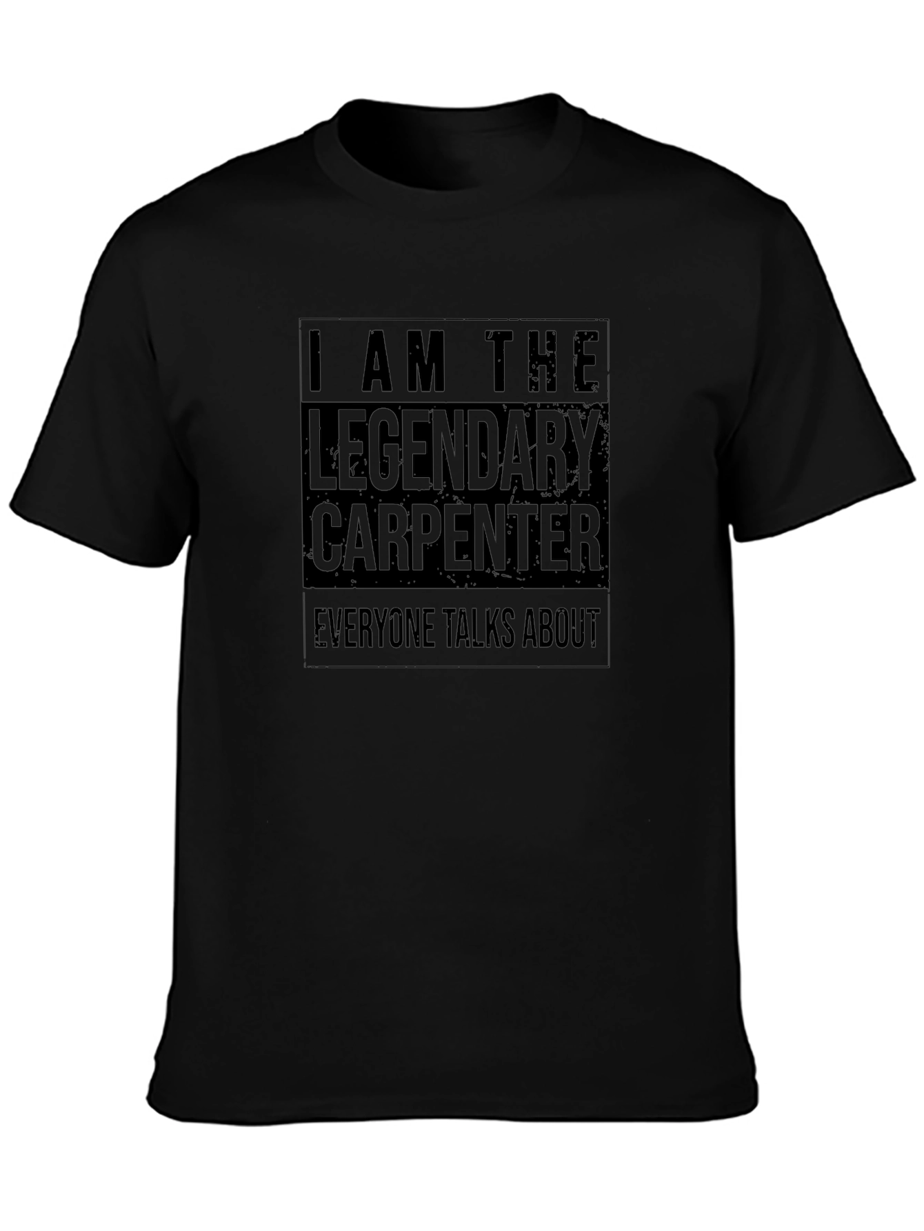 Legendary Carpenter Graphic Tee - Black Crew Neck