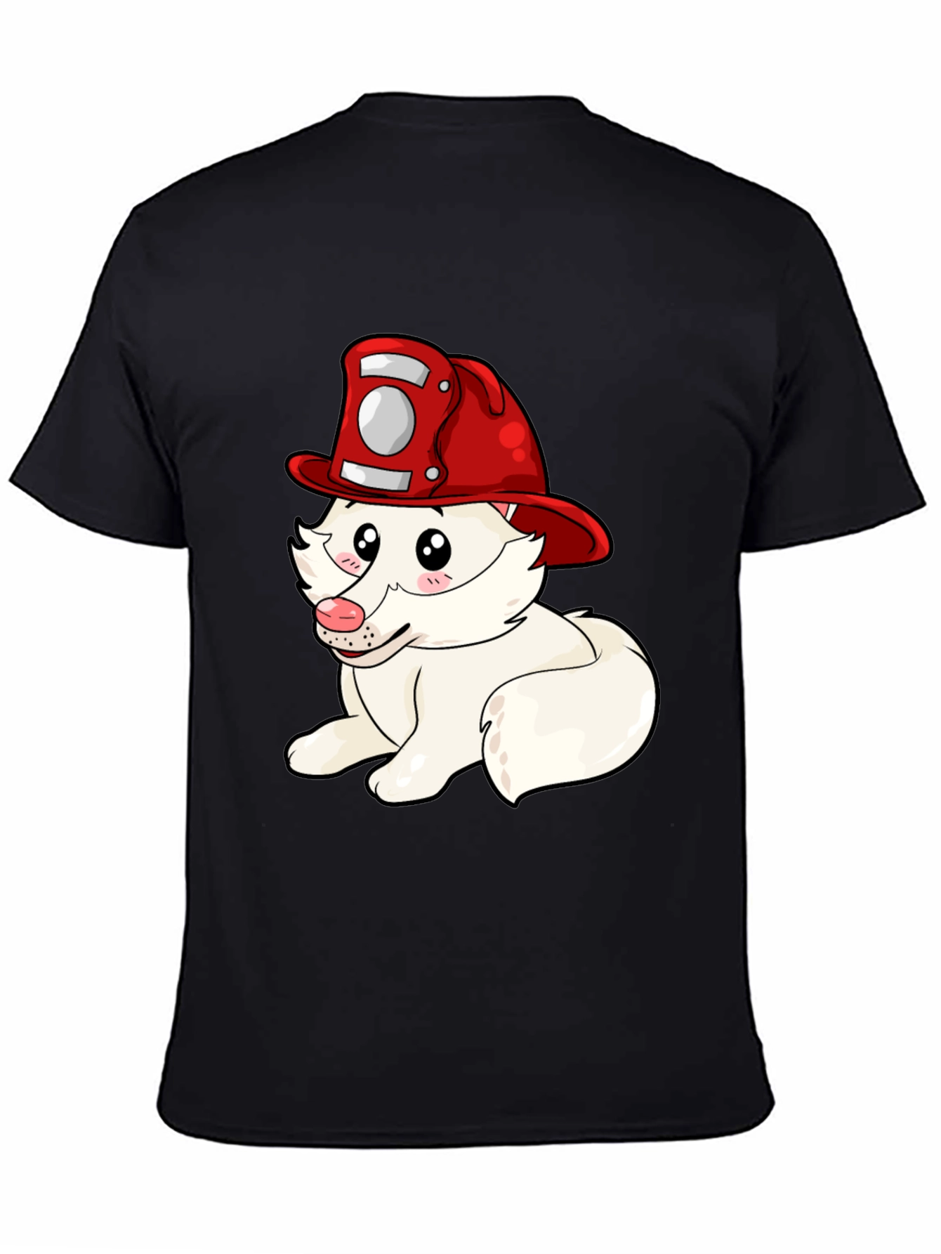 Firefighter Puppy T-Shirt - Cute Cartoon Dog Tee