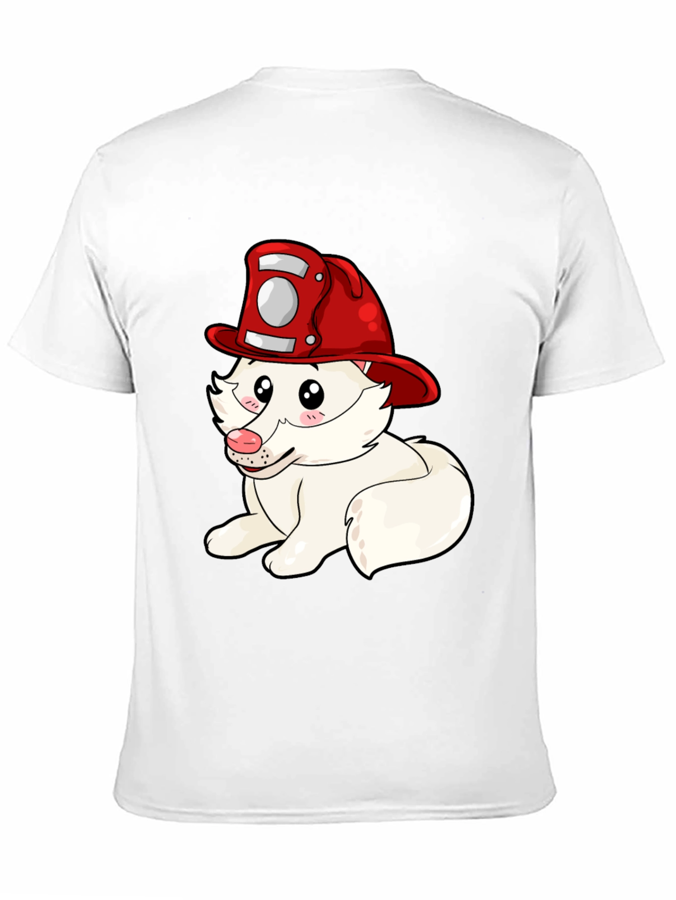 Firefighter Puppy T-Shirt - Cute Cartoon Dog Tee