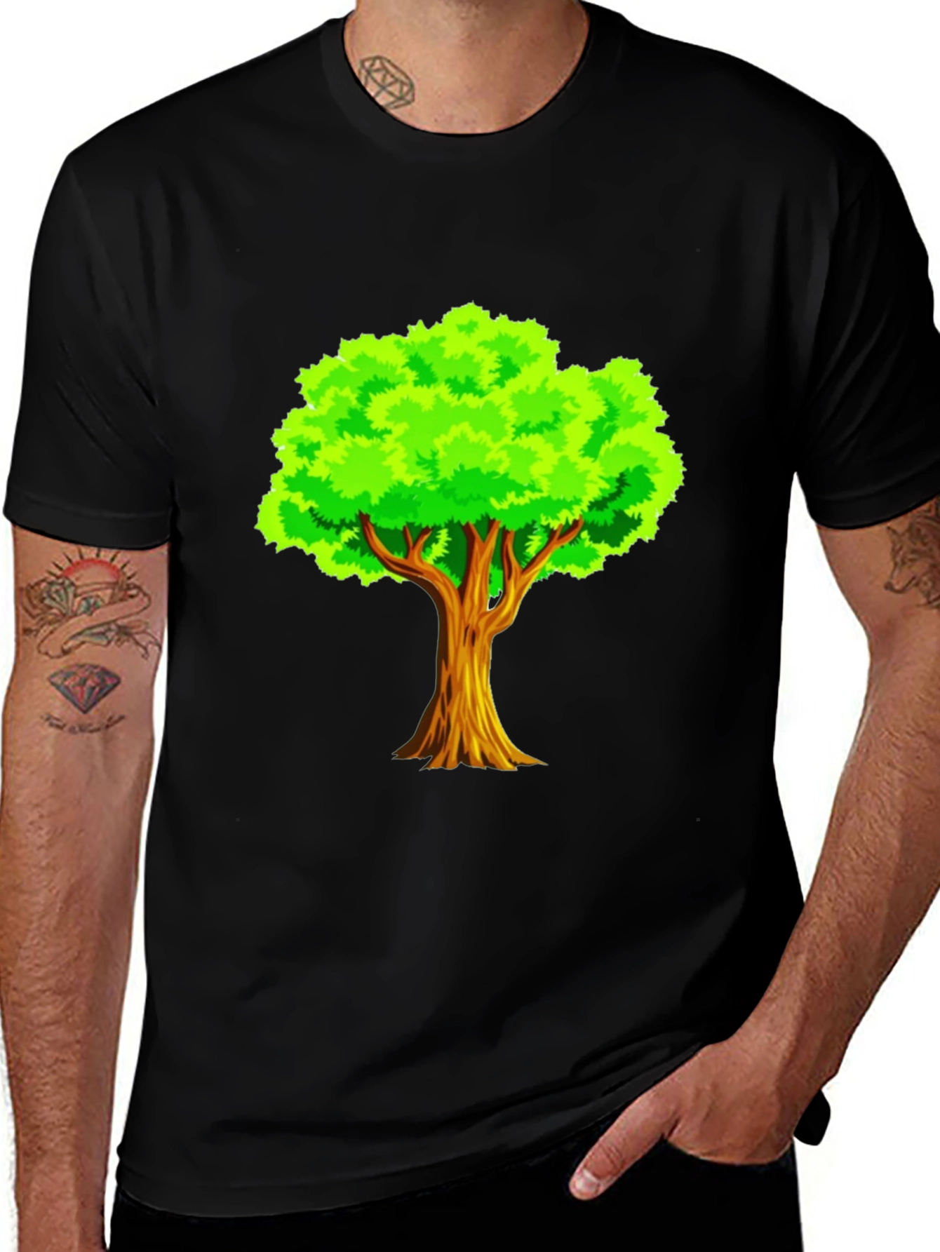 Tree Graphic Black T-Shirt