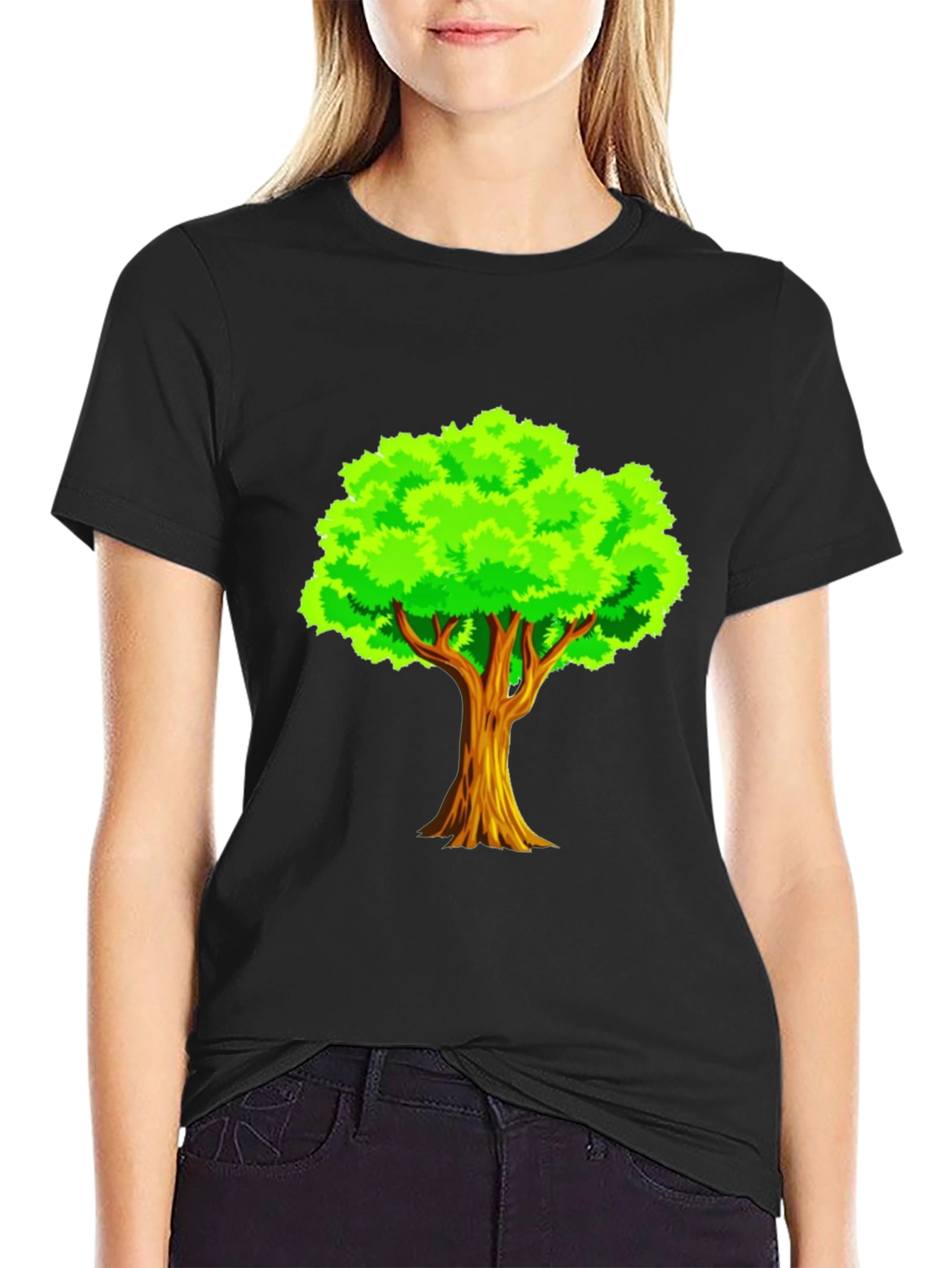 Tree Graphic Black T-Shirt