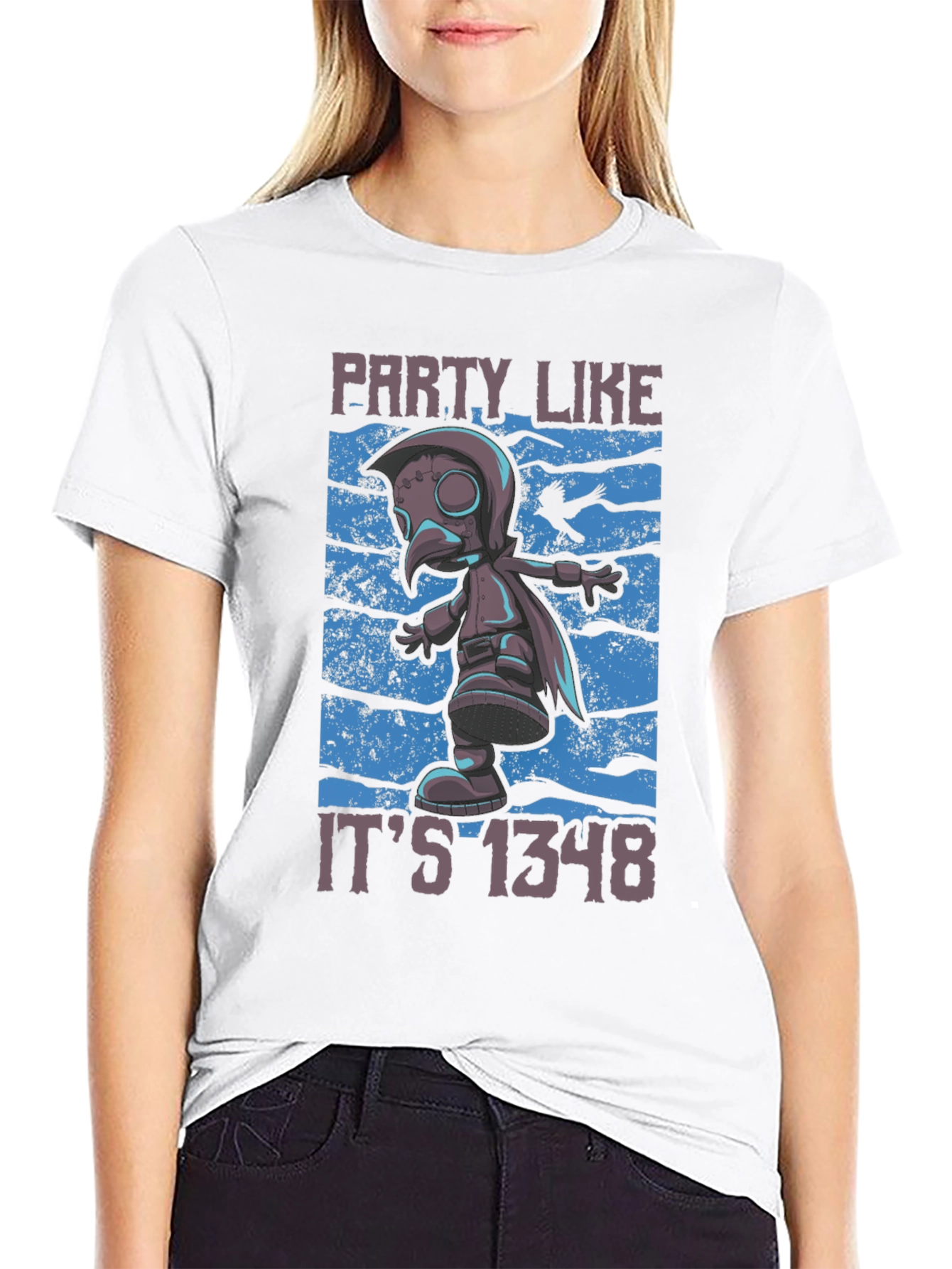 Party Like Its 1348 Plague Doctor Graphic T-Shirt
