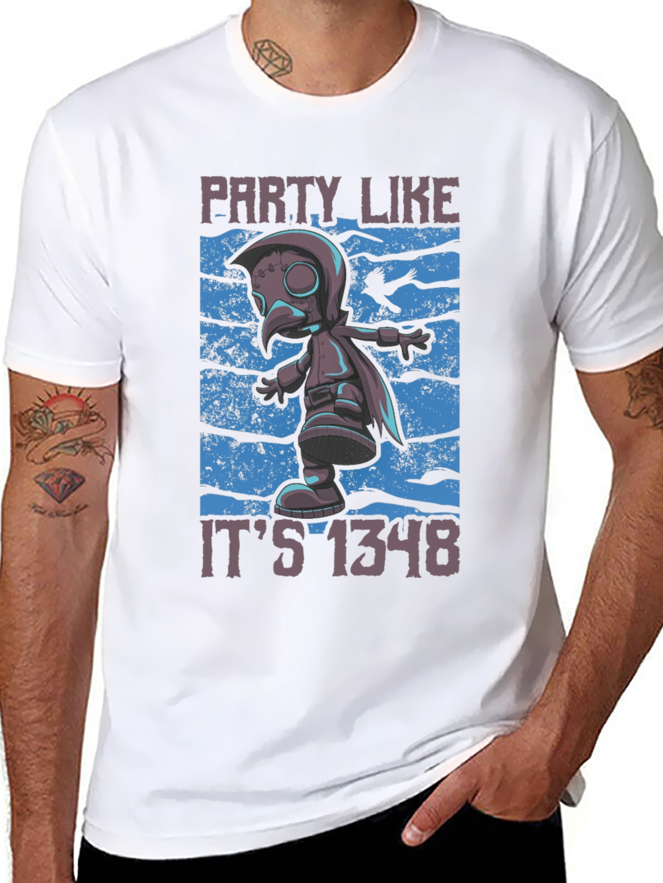 Party Like Its 1348 Plague Doctor Graphic T-Shirt