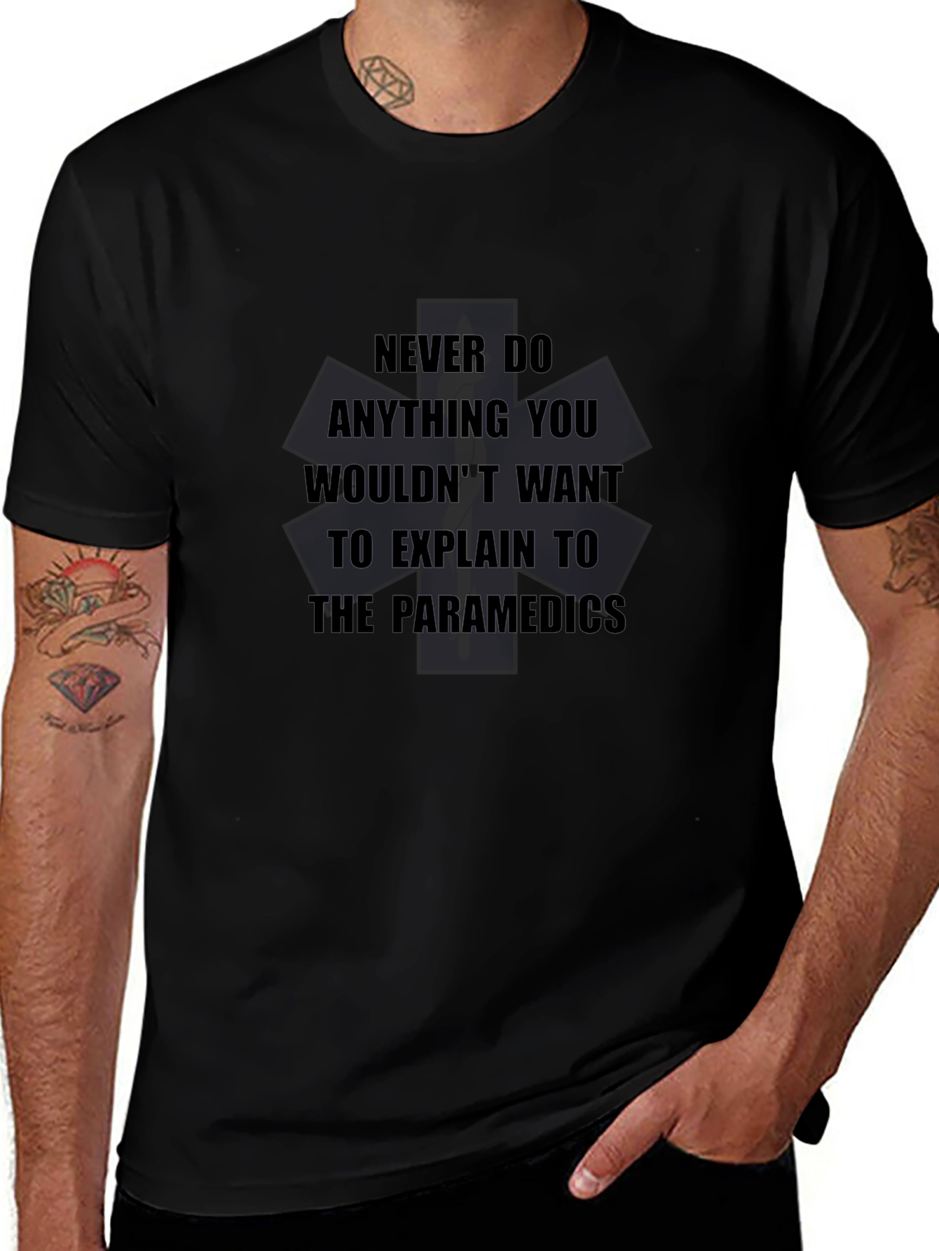 Paramedic Quote Black T-Shirt