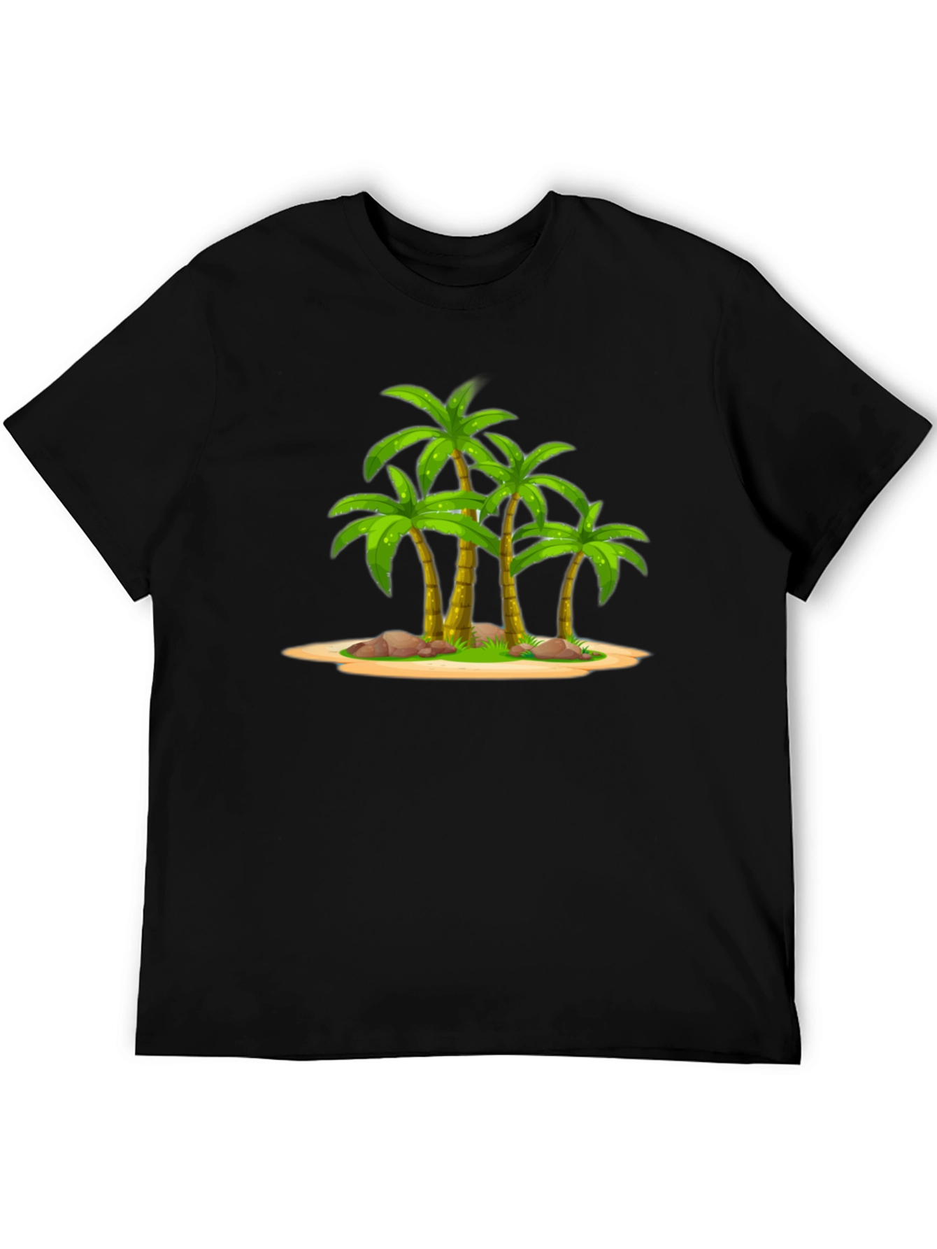 Tropical Palm Tree Graphic Tee - Island Vibes