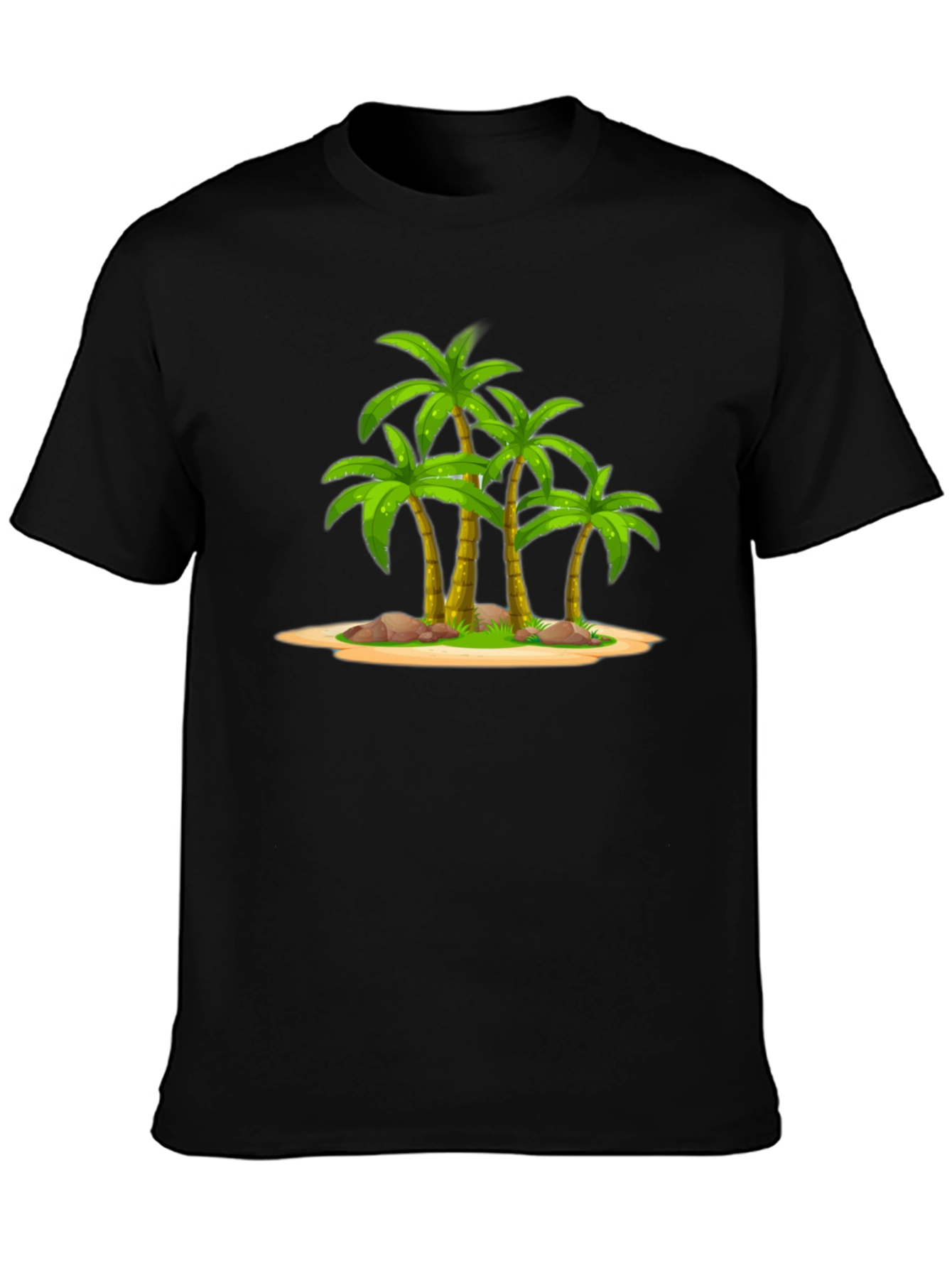 Tropical Palm Tree Graphic Tee - Island Vibes