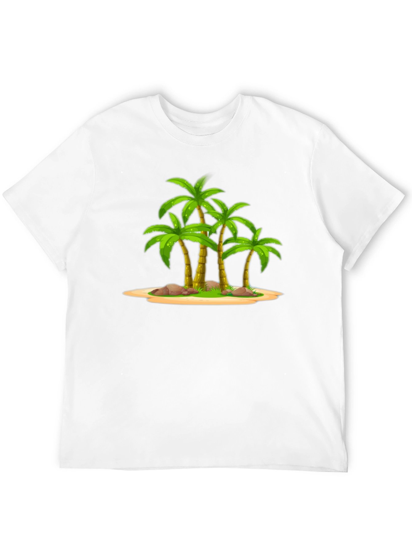 Tropical Palm Tree Graphic Tee - Island Vibes