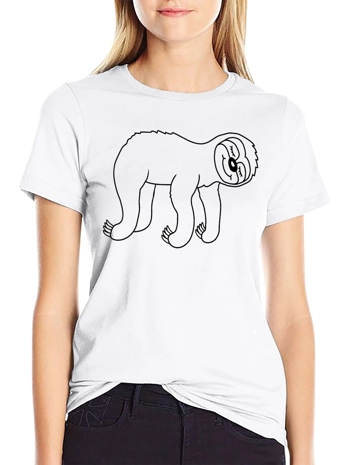 Sloth Graphic Tee - Comfy Black T-Shirt