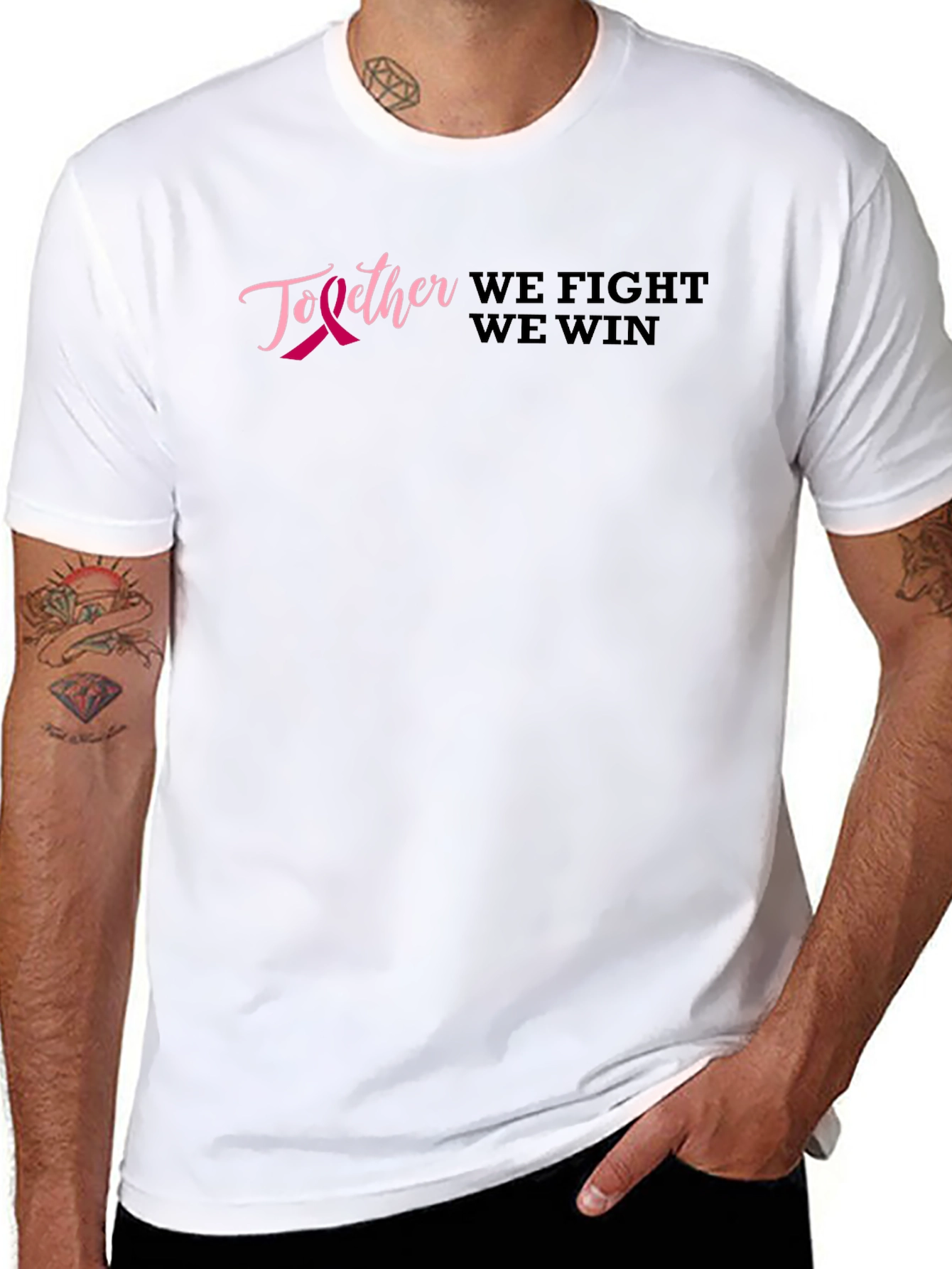 Together We Fight We Win T-Shirt Breast Cancer Awareness