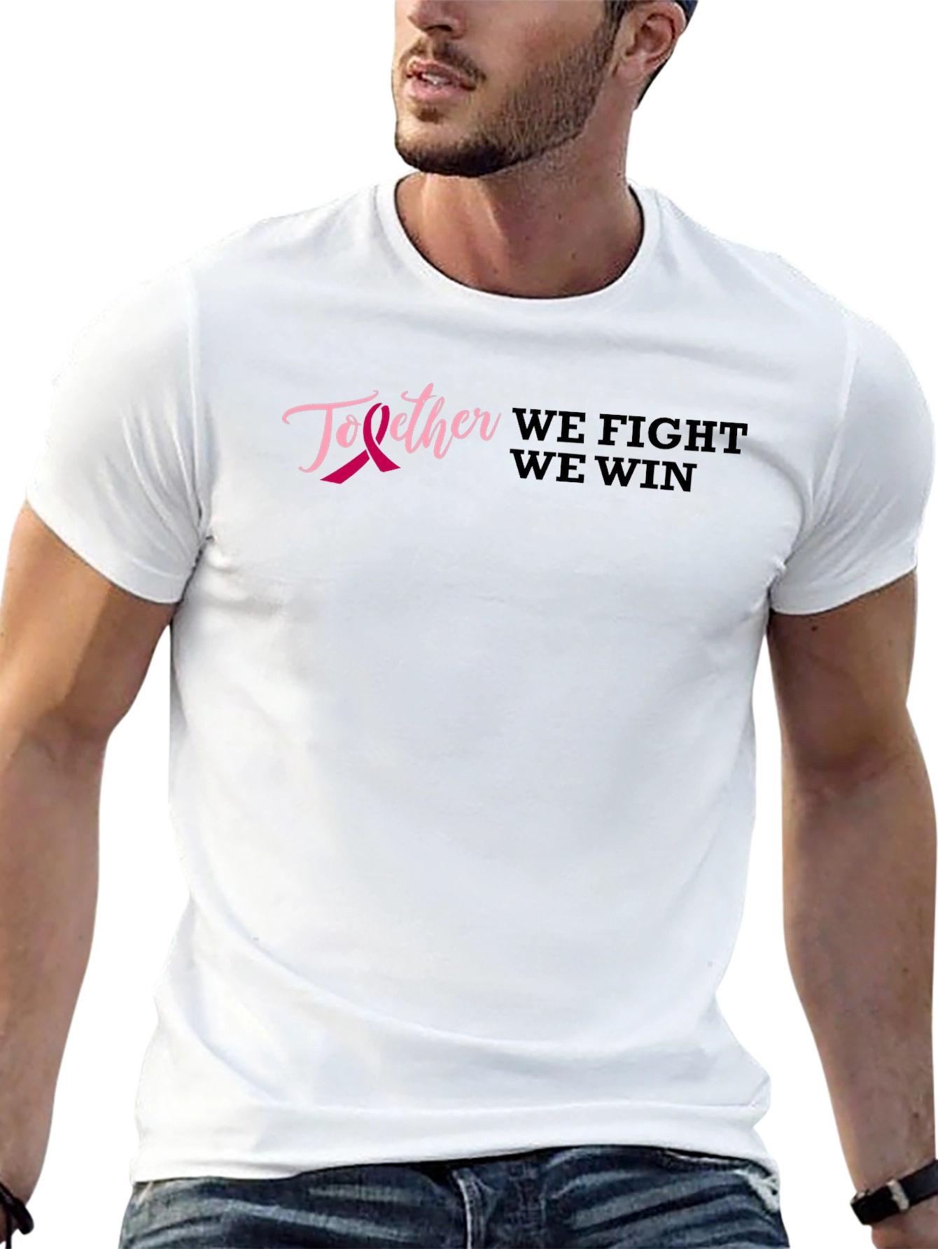 Together We Fight We Win T-Shirt Breast Cancer Awareness