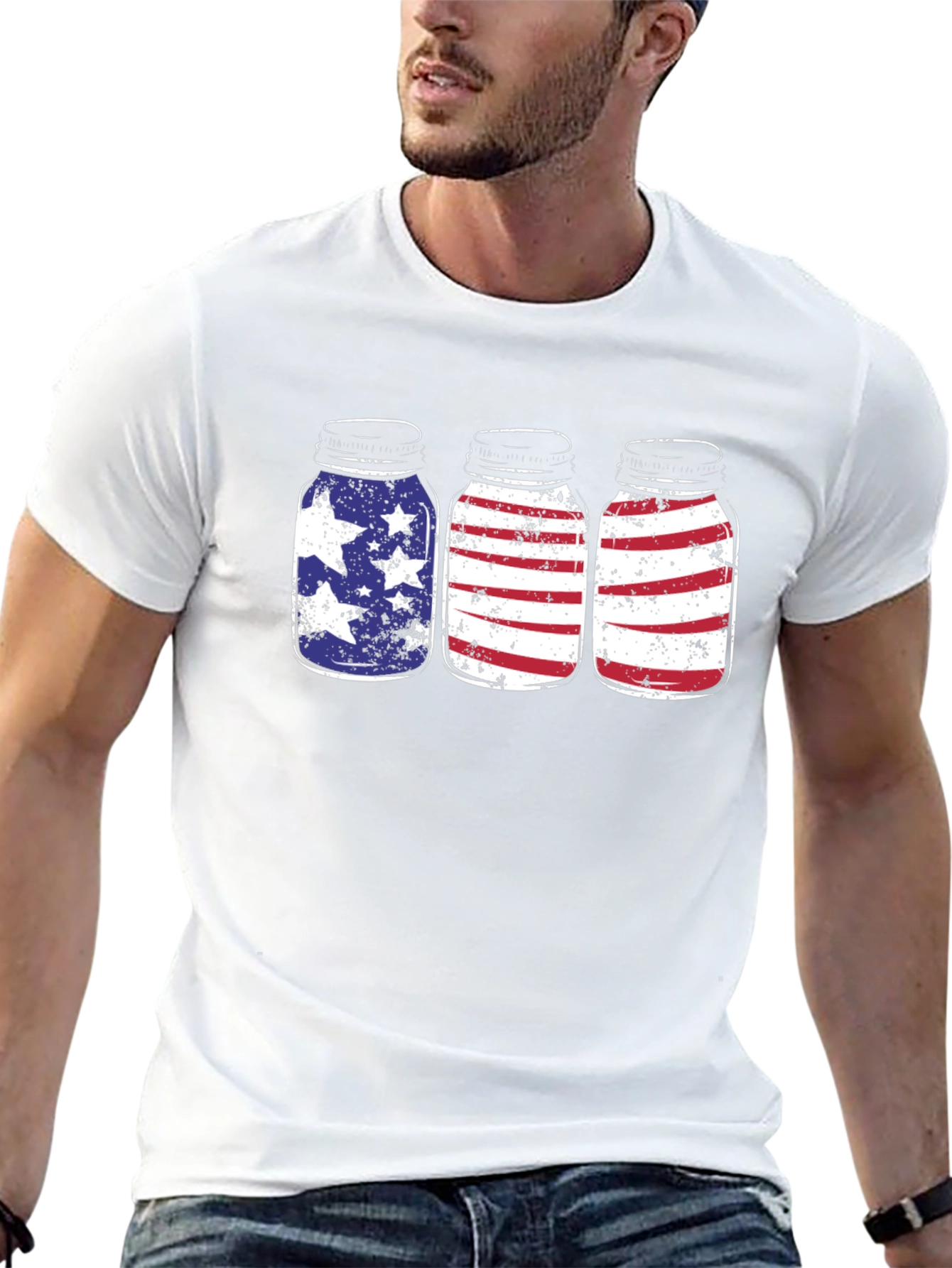 Patriotic Mason Jar T-Shirt - Stars & Stripes!