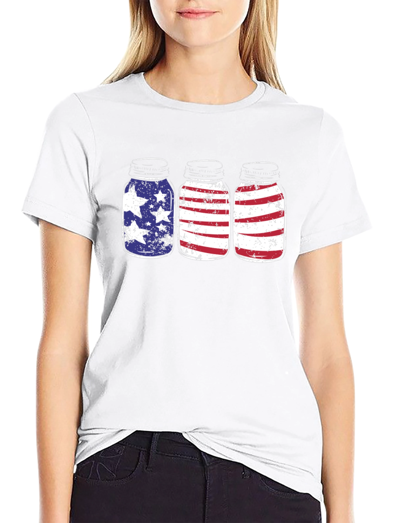 Patriotic Mason Jar T-Shirt - Stars & Stripes!