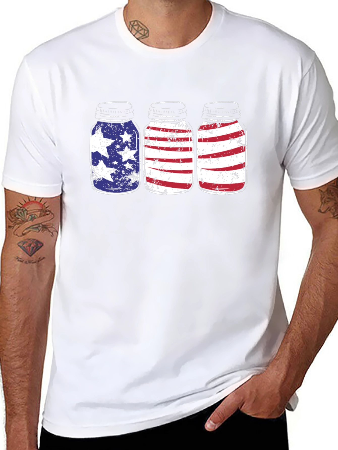 Patriotic Mason Jar T-Shirt - Stars & Stripes!