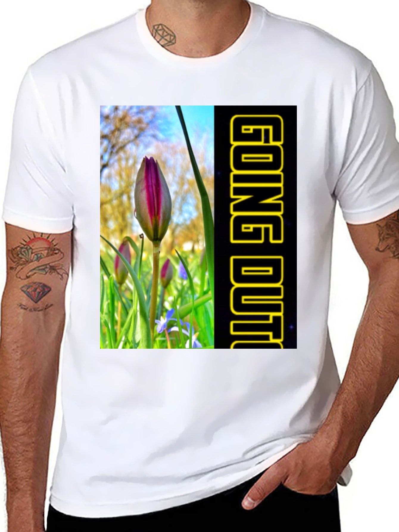 Going Out Tulip T-Shirt - Graphic Tee