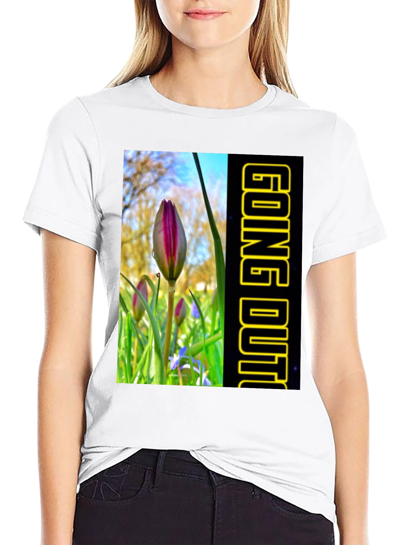 Going Out Tulip T-Shirt - Graphic Tee