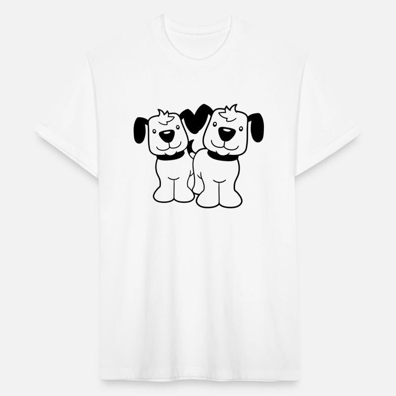 2 Dogs Team Standing Two Friends Crew Happy Funny