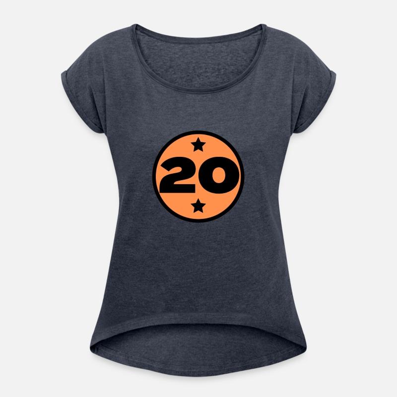 20 Circle Orange Black Birthday Age