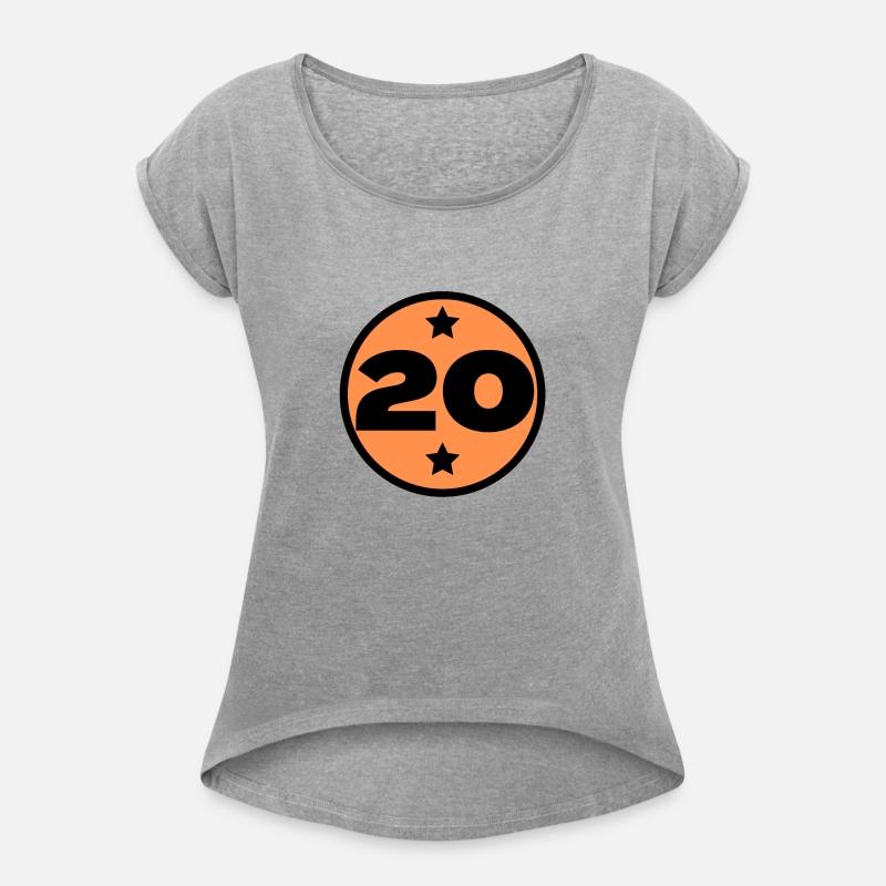 20 Circle Orange Black Birthday Age