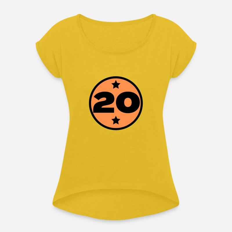 20 Circle Orange Black Birthday Age