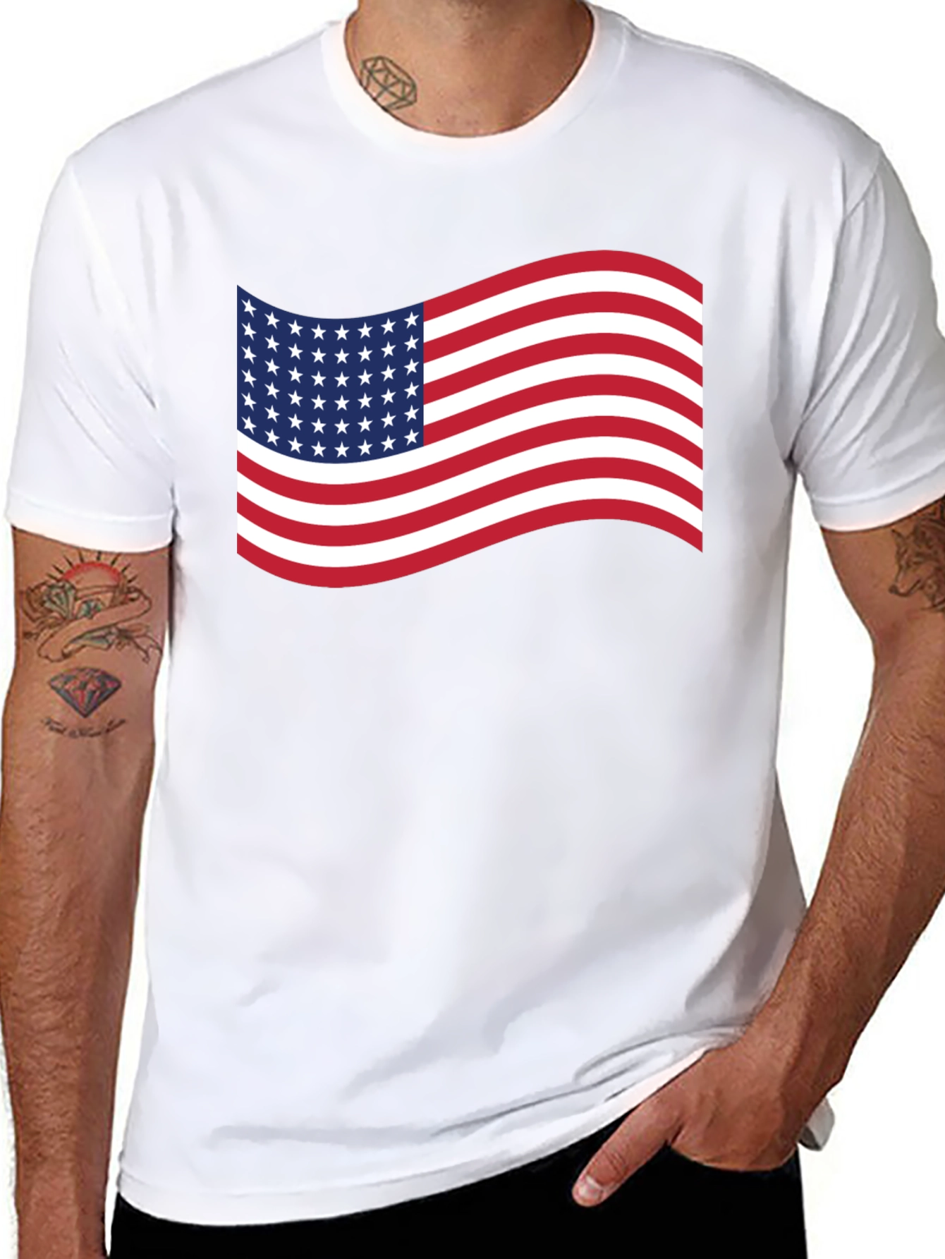 American Flag Graphic T-Shirt
