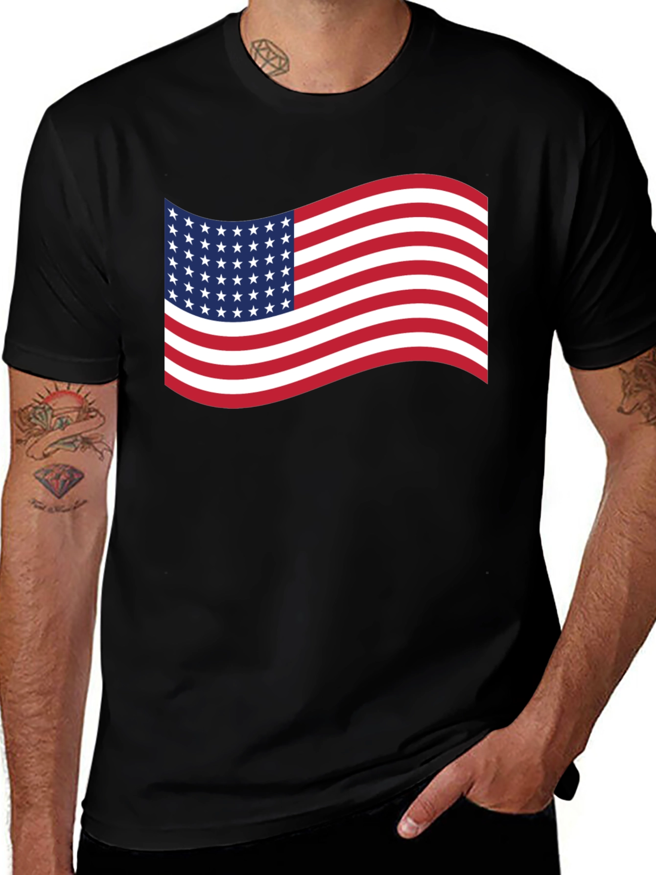 American Flag Graphic T-Shirt