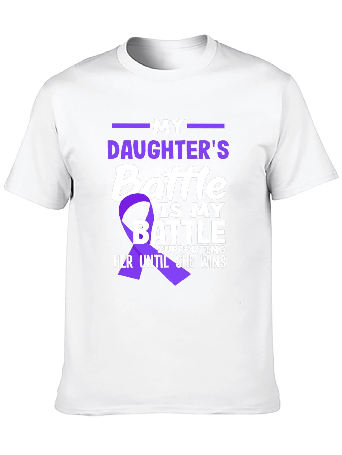 My Daughters Battle T-Shirt - Purple Ribbon Support