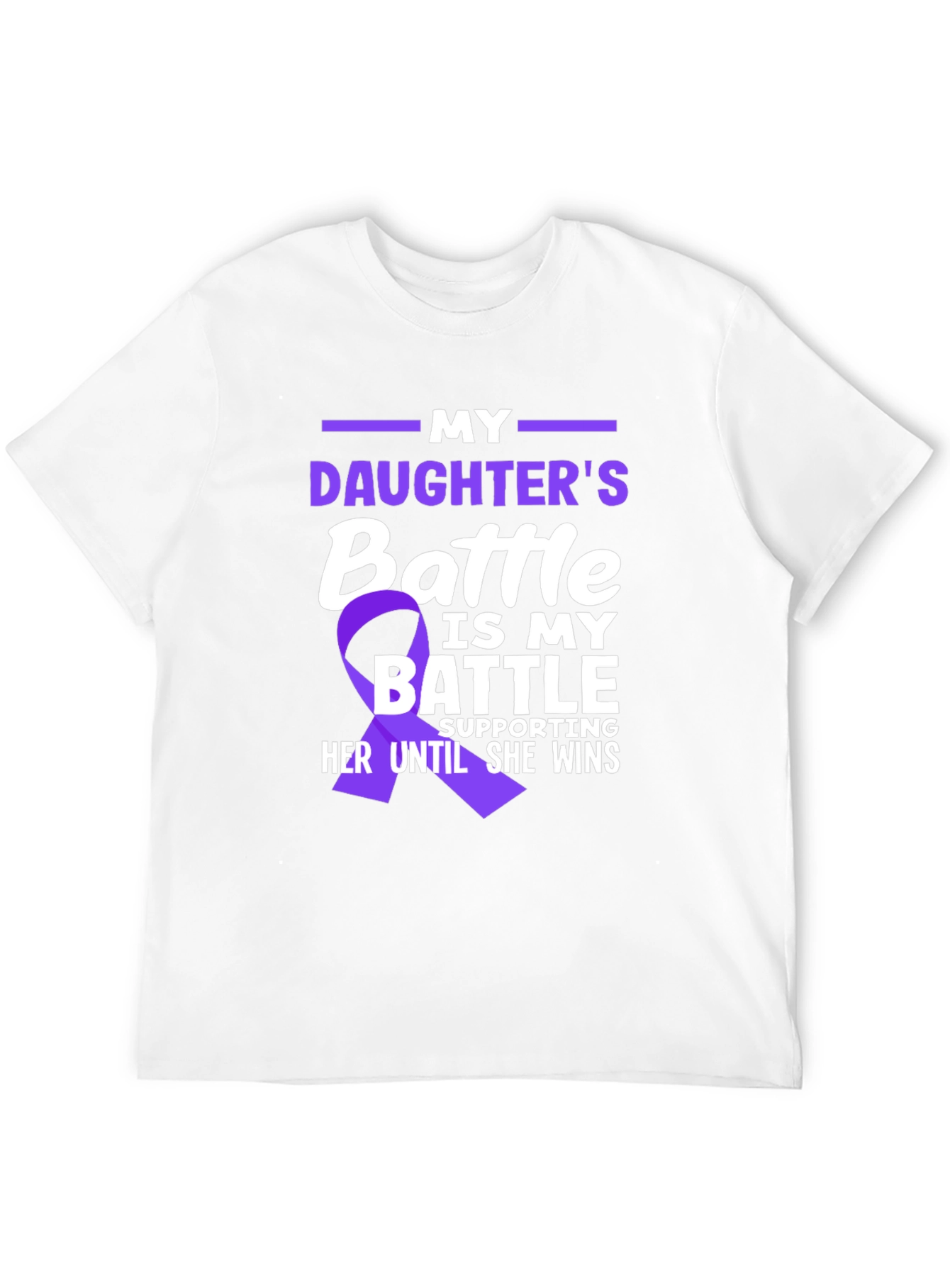 My Daughters Battle T-Shirt - Purple Ribbon Support