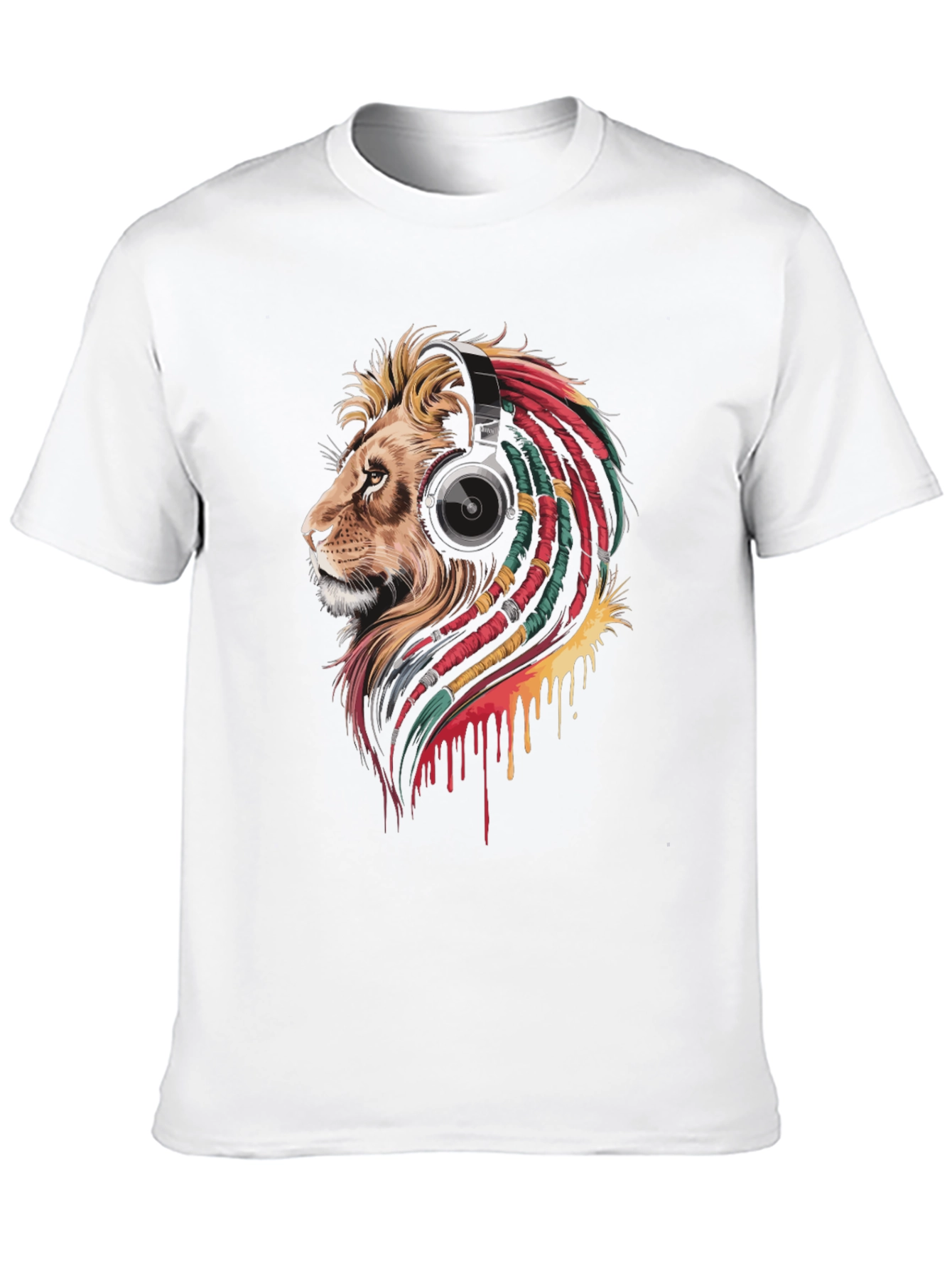 Lion Headphone Graphic T-Shirt