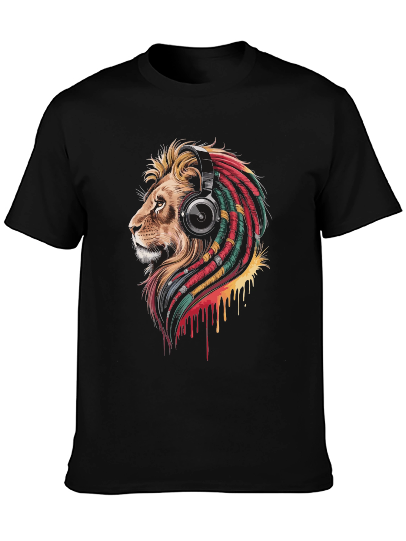 Lion Headphone Graphic T-Shirt