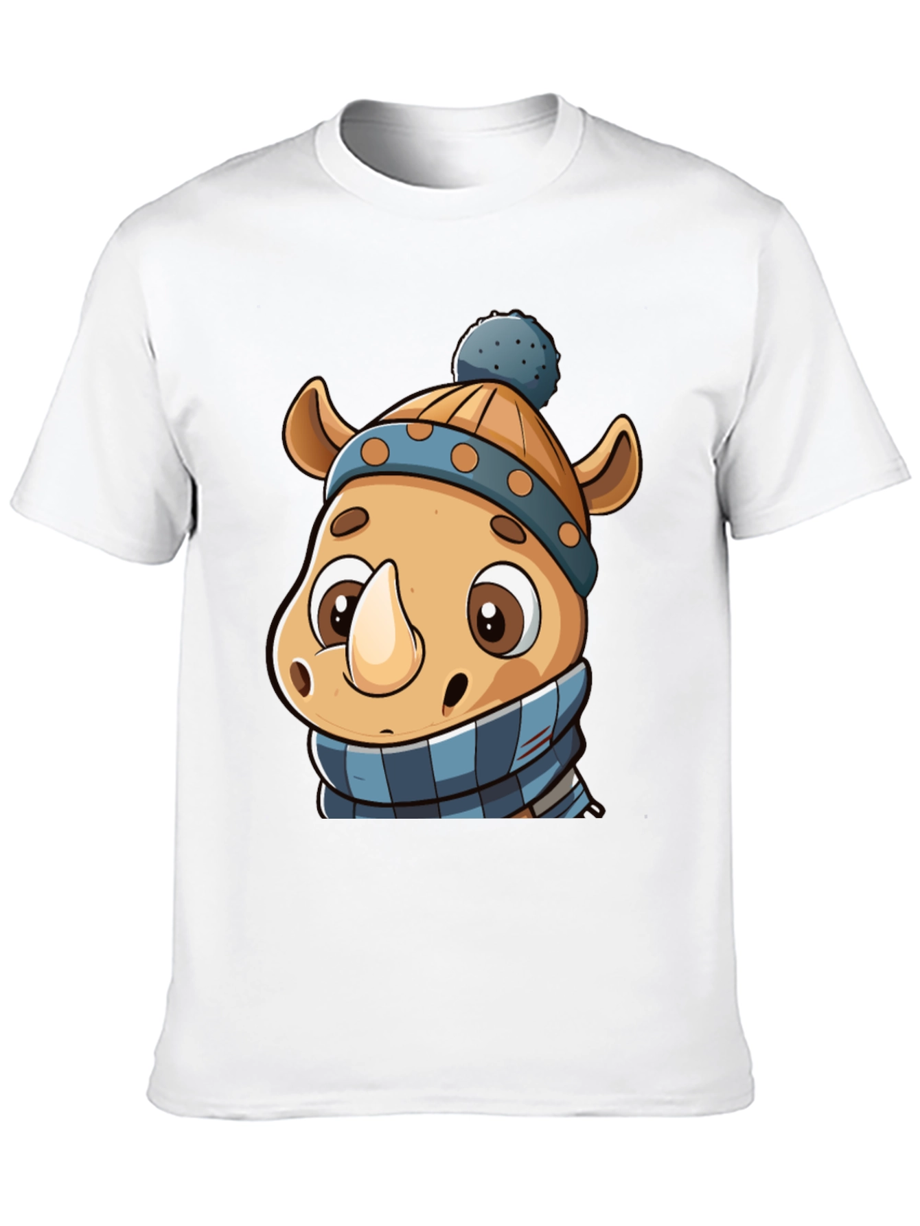 Cute Rhino Winter T-Shirt