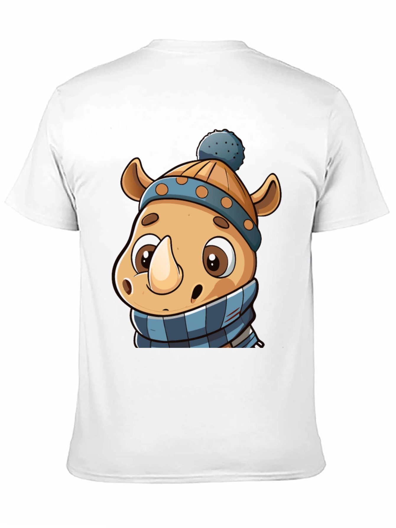 Cute Rhino Winter T-Shirt