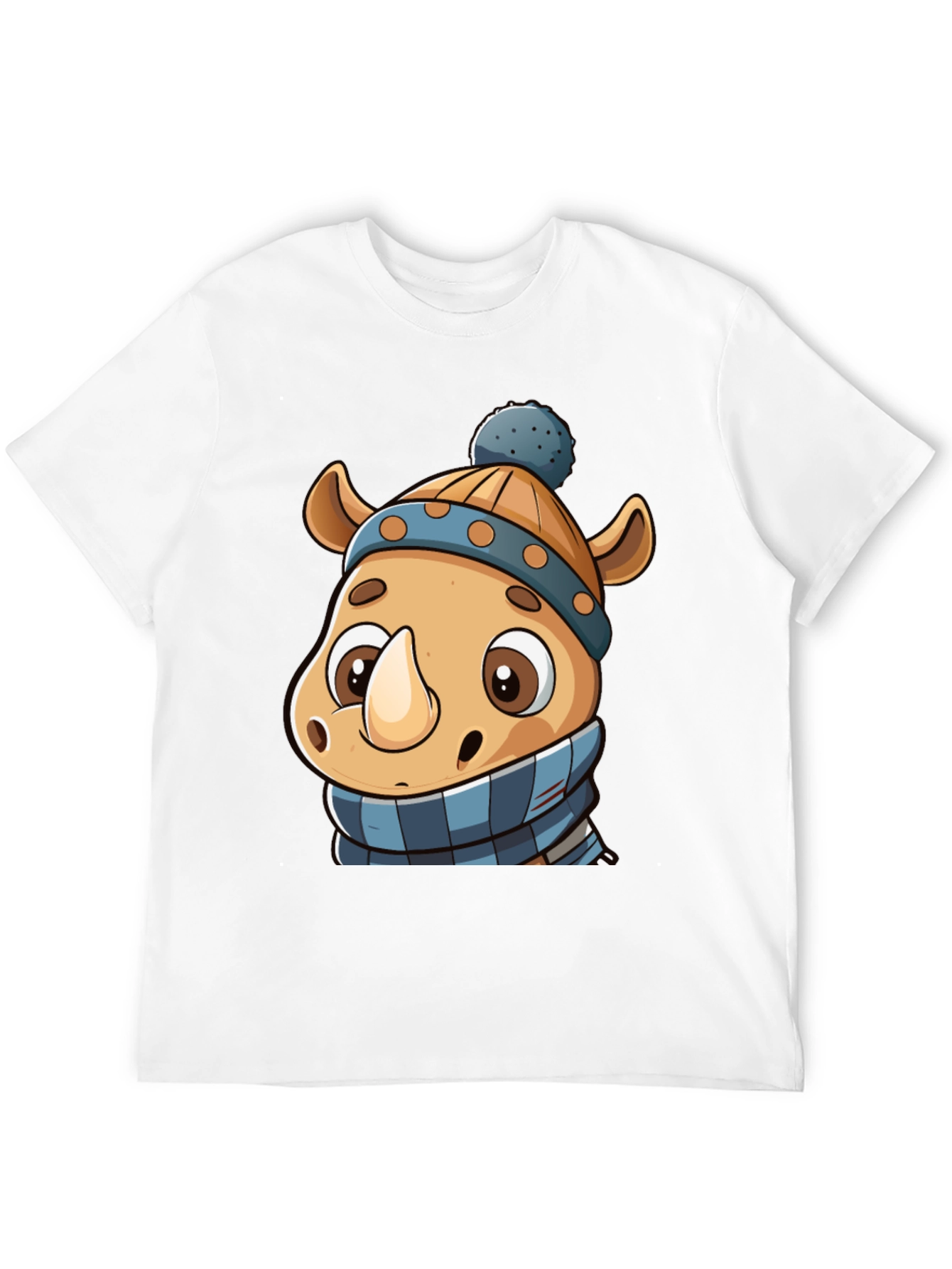 Cute Rhino Winter T-Shirt