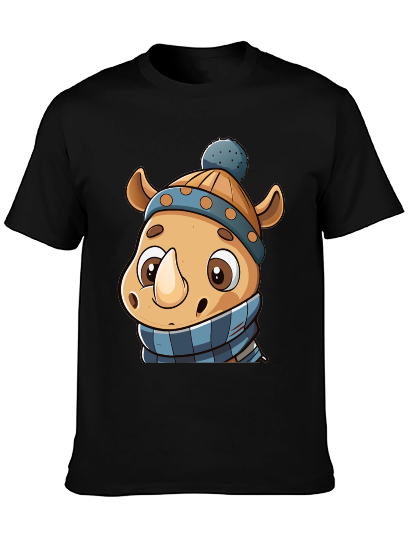 Cute Rhino Winter T-Shirt