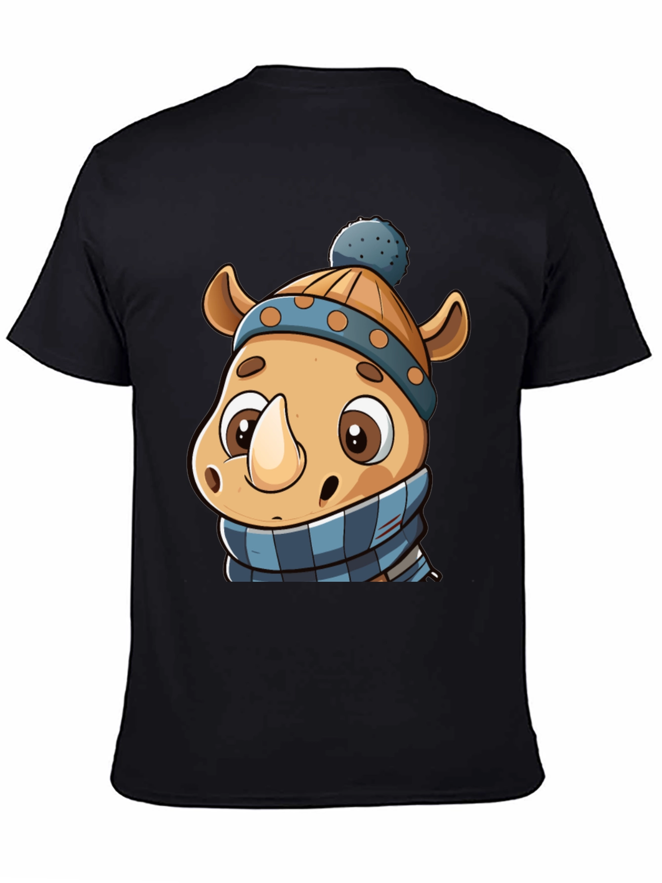 Cute Rhino Winter T-Shirt