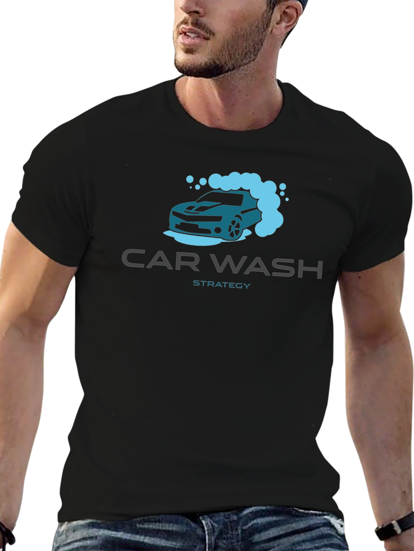 Car Wash Strategy Black T-Shirt - Automotive Enthusiast Apparel