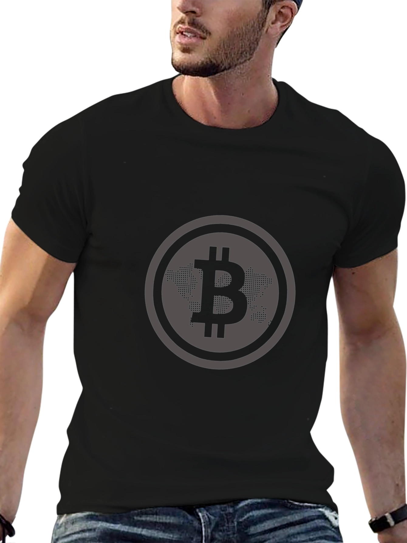 Bitcoin World Map Graphic T-Shirt
