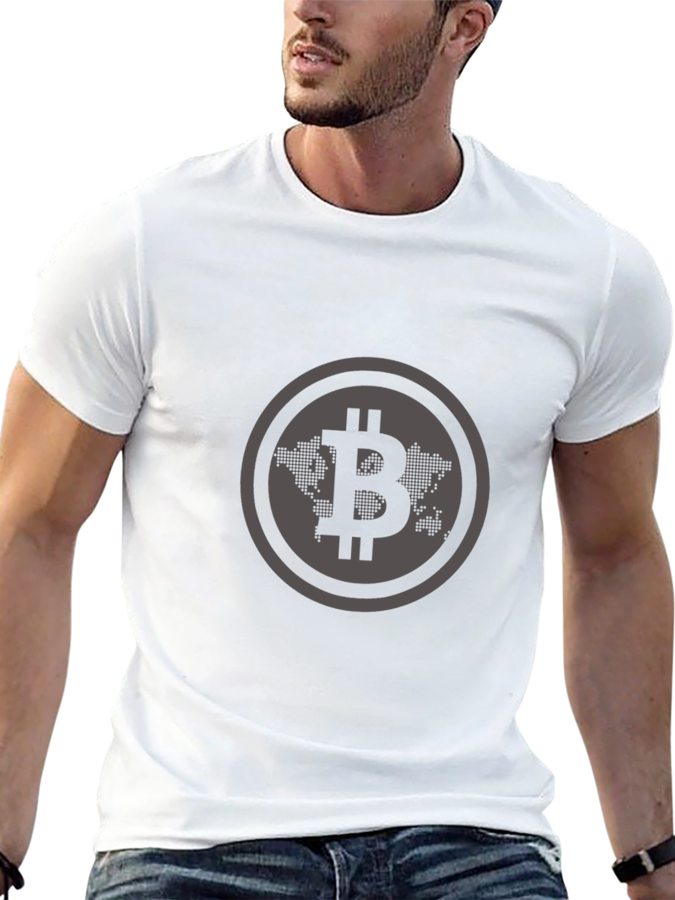 Bitcoin World Map Graphic T-Shirt