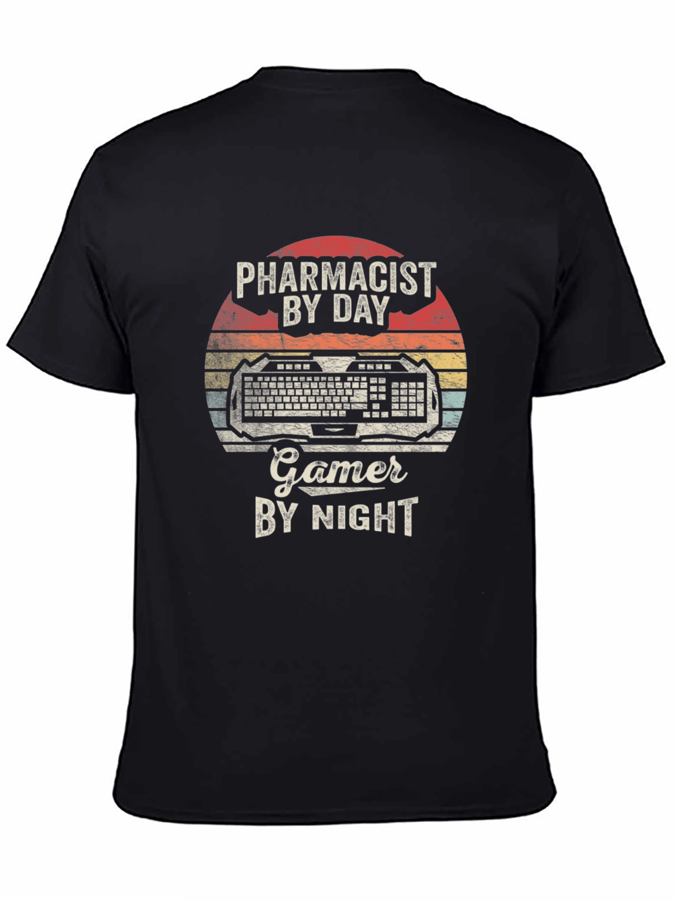 Pharmacist by Day Gamer by Night Black T-Shirt
