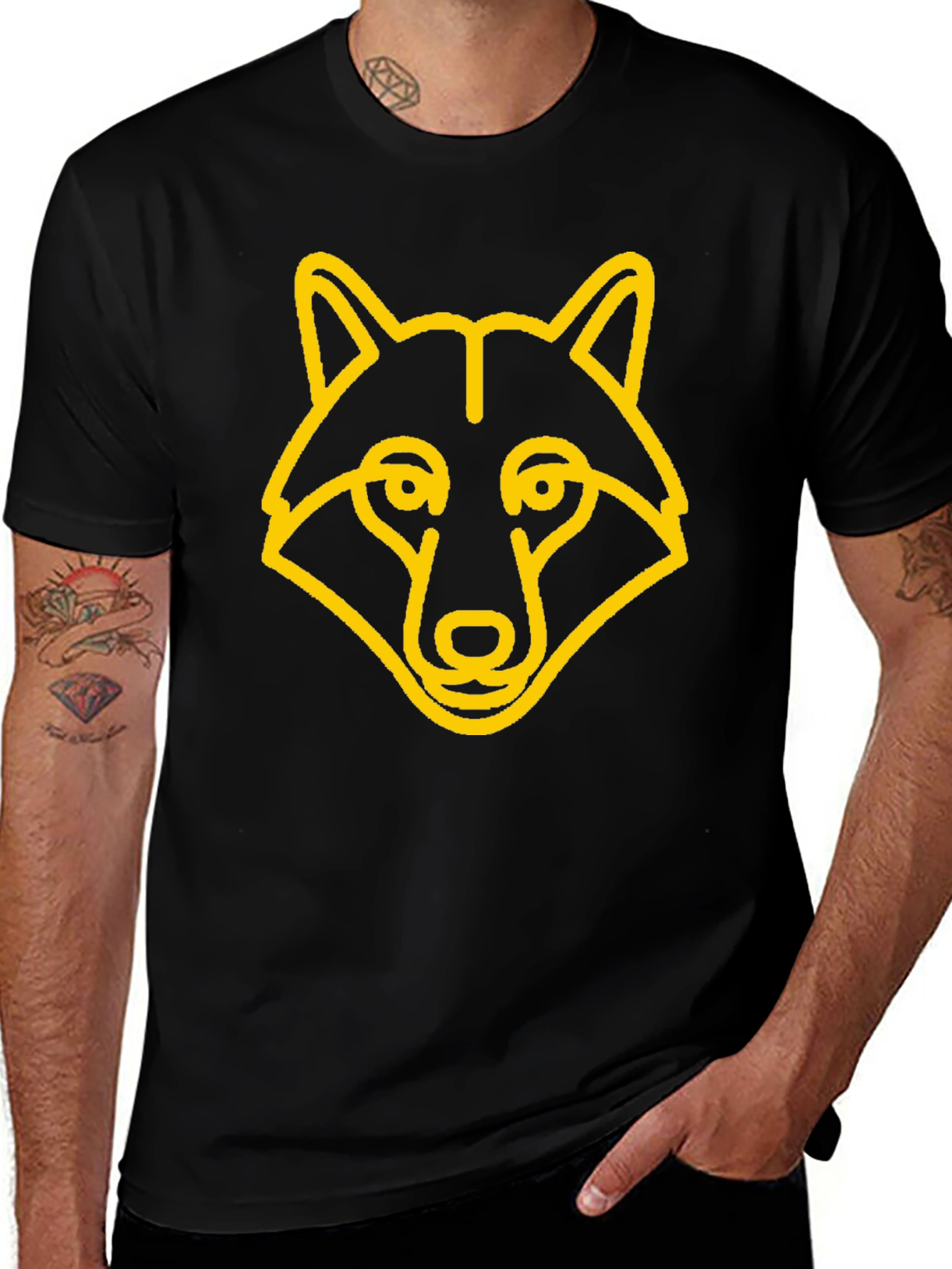 Wolf Graphic Tee - Modern Minimalist Design